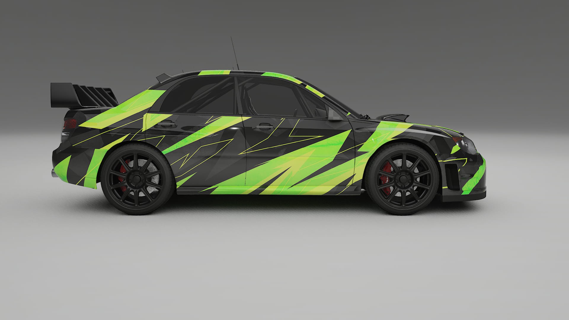 Subaru Impreza WRC GD NINJA TURTLES – Ontworpen Wrap PPF Kit van Printbaar Polyurethaanfolie