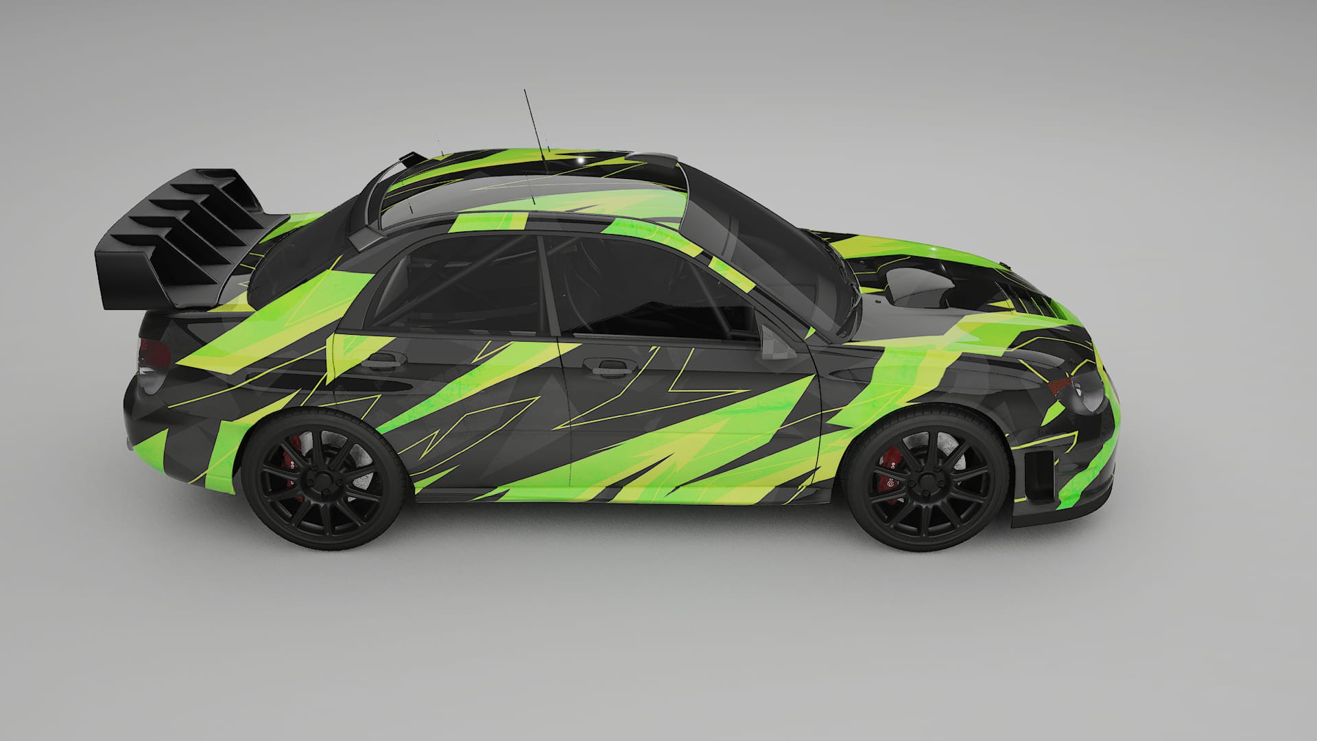 Subaru Impreza WRC GD NINJA TURTLES – Ontworpen Wrap PPF Kit van Printbaar Polyurethaanfolie