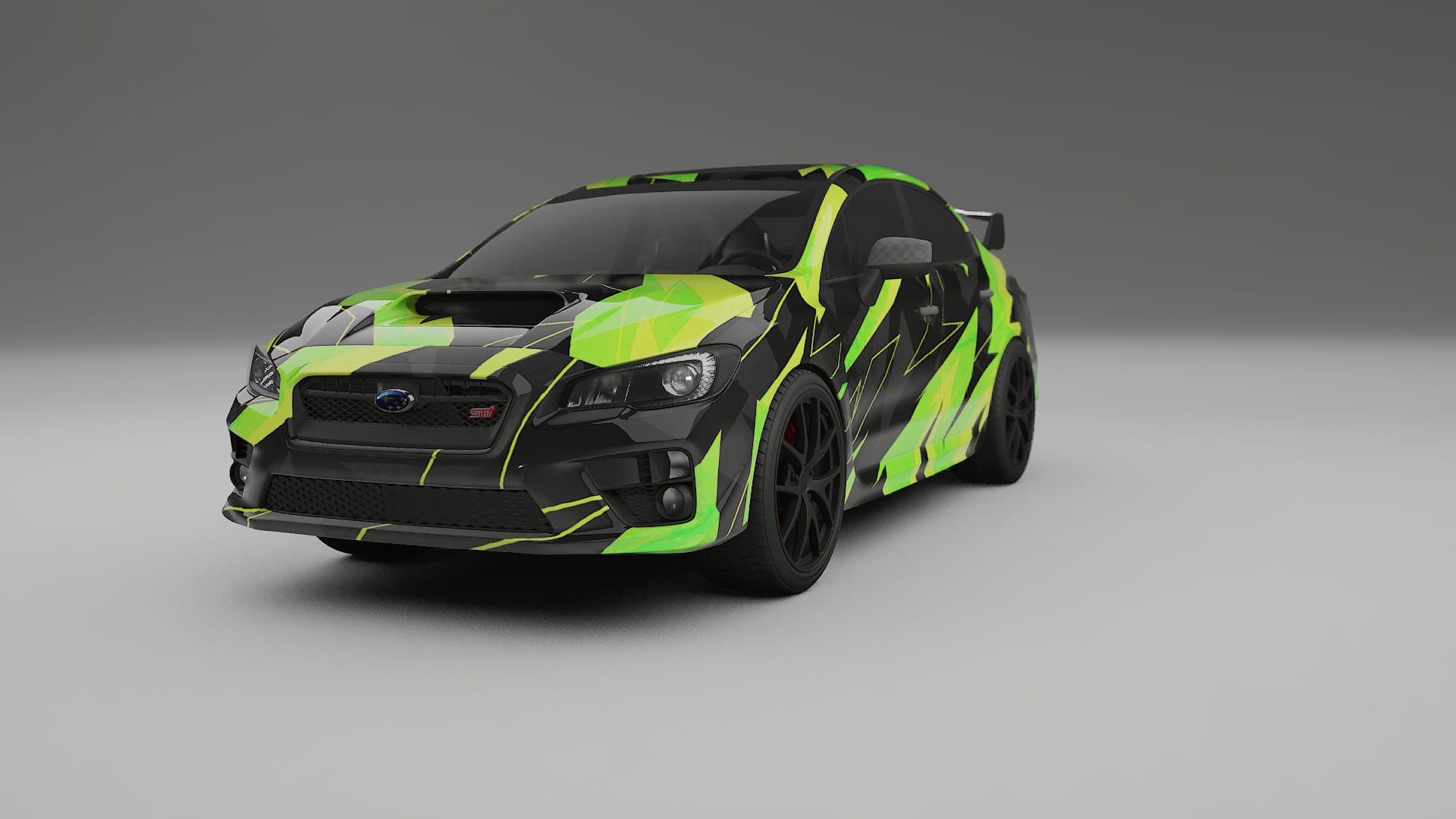 Subaru Impreza WRX Sti VA prefacelift pre-LCI NINJA TURTLES – Ontworpen Wrap PPF Kit van Printbaar Polyurethaanfolie