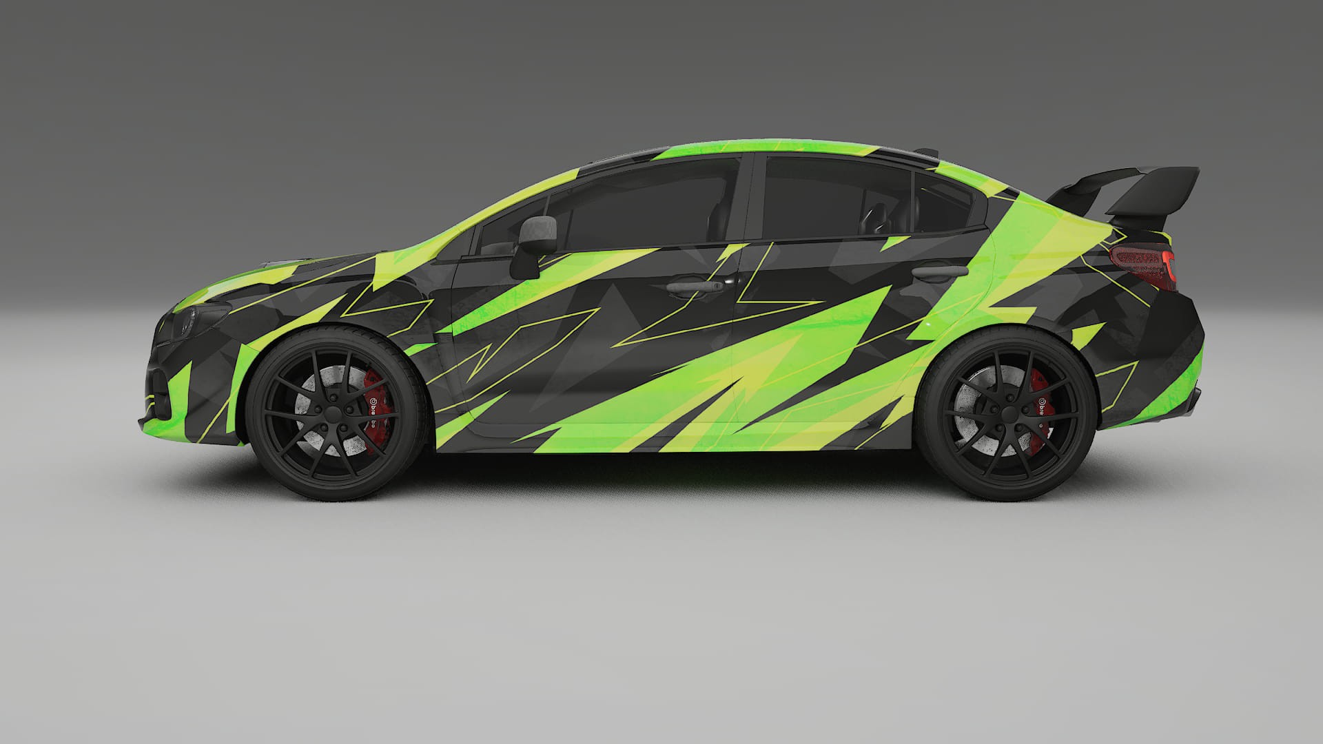 Subaru Impreza WRX Sti VA prefacelift pre-LCI NINJA TURTLES – Ontworpen Wrap PPF Kit van Printbaar Polyurethaanfolie