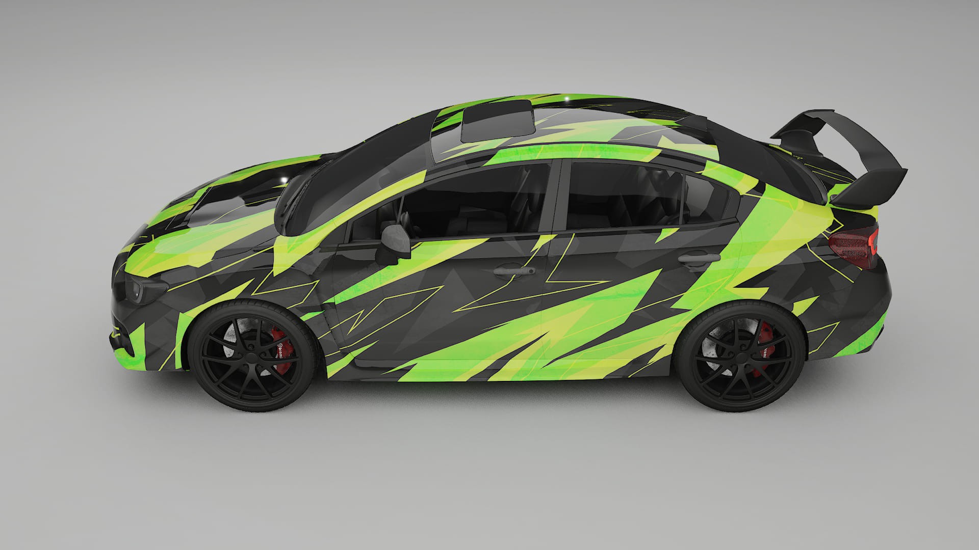 Subaru Impreza WRX Sti VA prefacelift pre-LCI NINJA TURTLES – Ontworpen Wrap PPF Kit van Printbaar Polyurethaanfolie