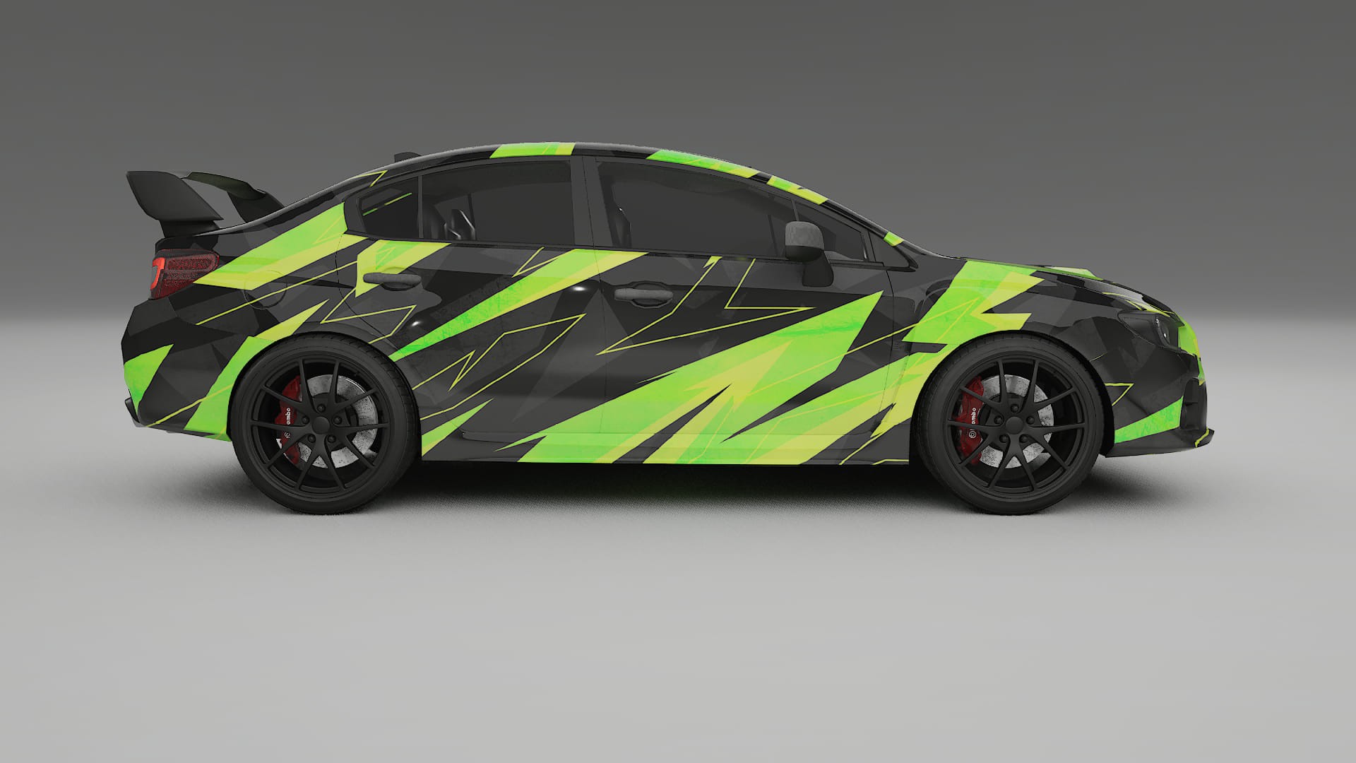 Subaru Impreza WRX Sti VA prefacelift pre-LCI NINJA TURTLES – Ontworpen Wrap PPF Kit van Printbaar Polyurethaanfolie