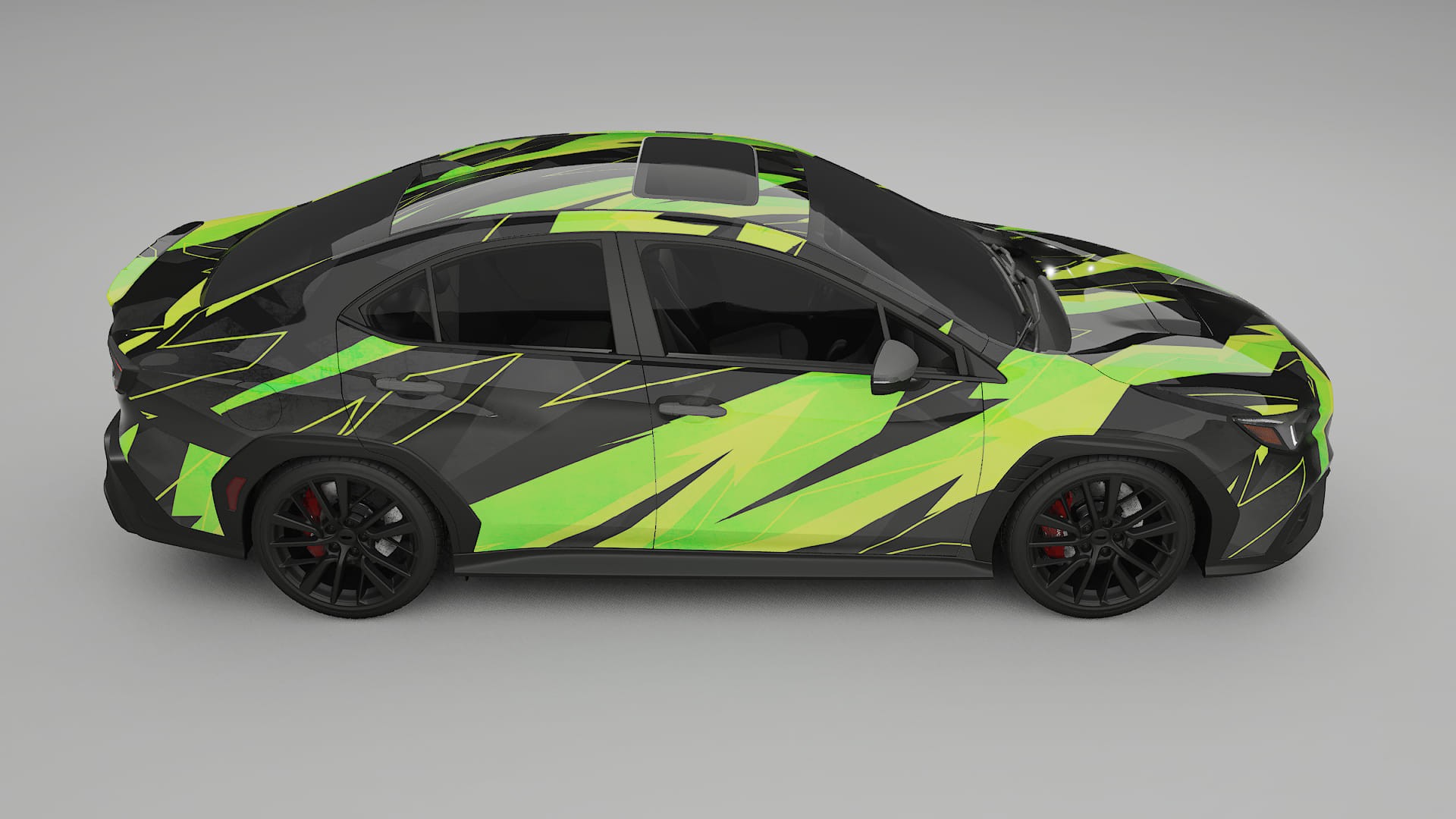 Subaru WRX VB NINJA TURTLES – Ontworpen Wrap PPF Kit van Printbaar Polyurethaanfolie