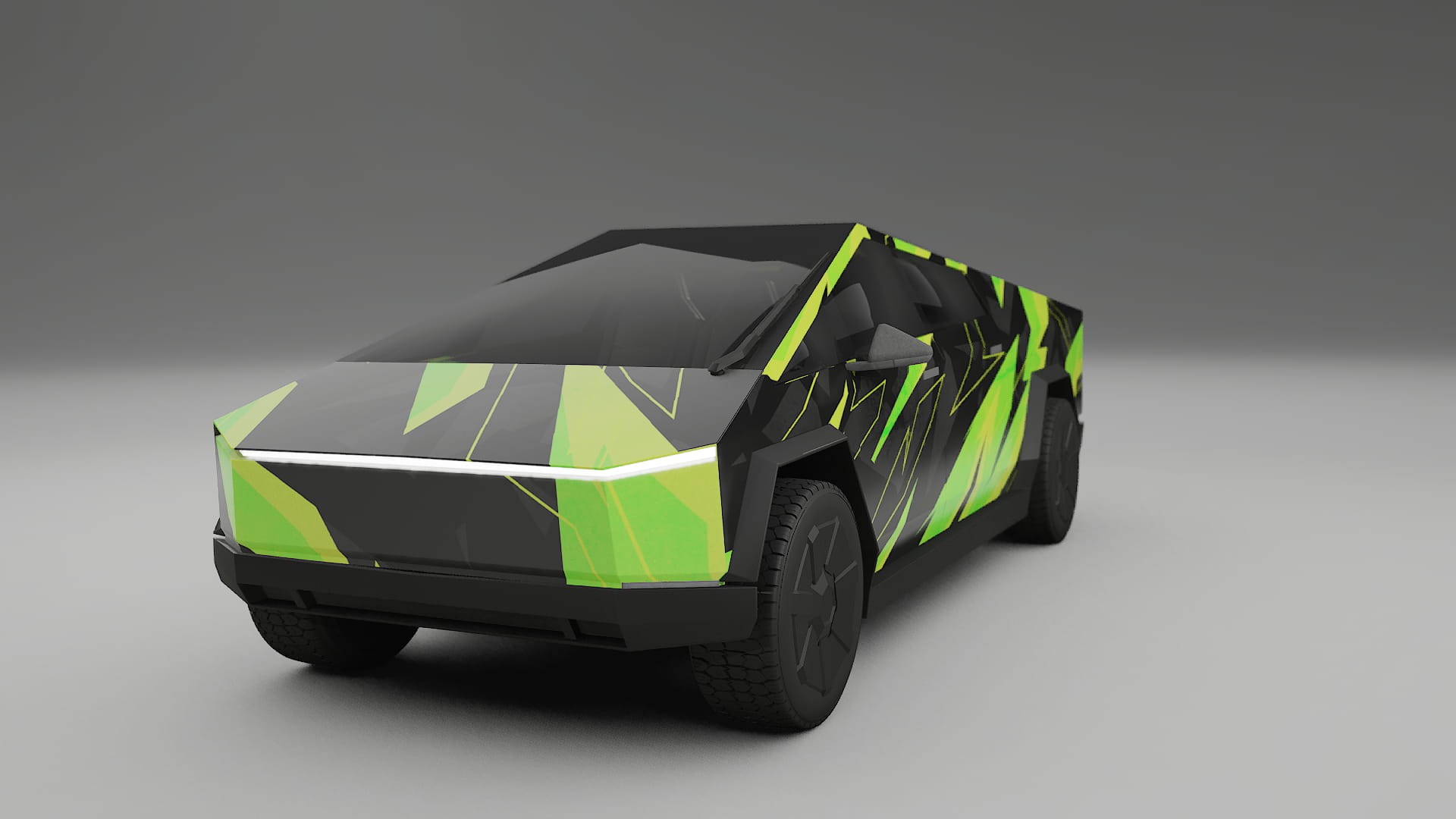 Tesla Cybertruck NINJA TURTLES – Ontworpen Wrap PPF Kit van Printbaar Polyurethaanfolie