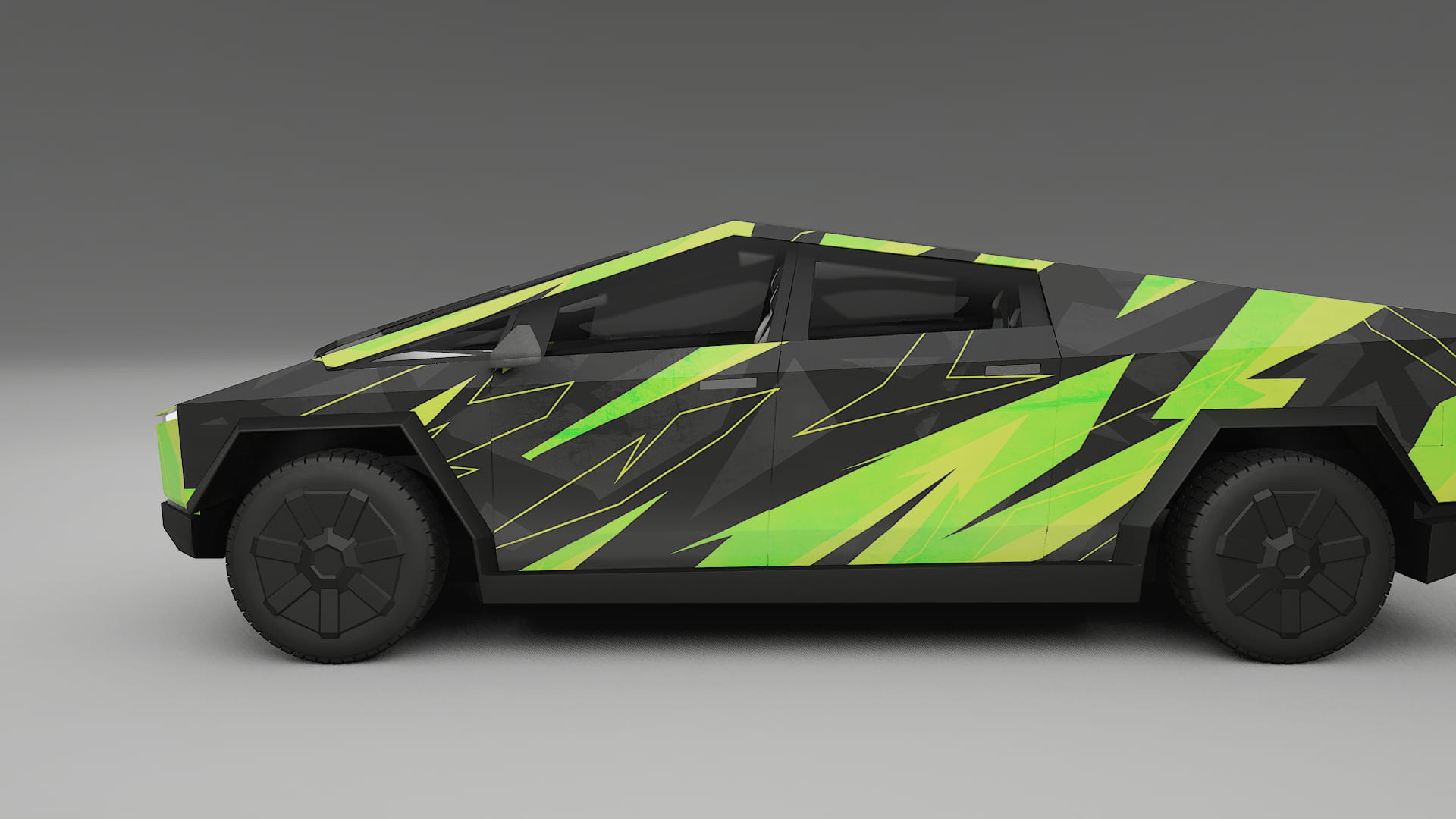 Tesla Cybertruck NINJA TURTLES – Ontworpen Wrap PPF Kit van Printbaar Polyurethaanfolie