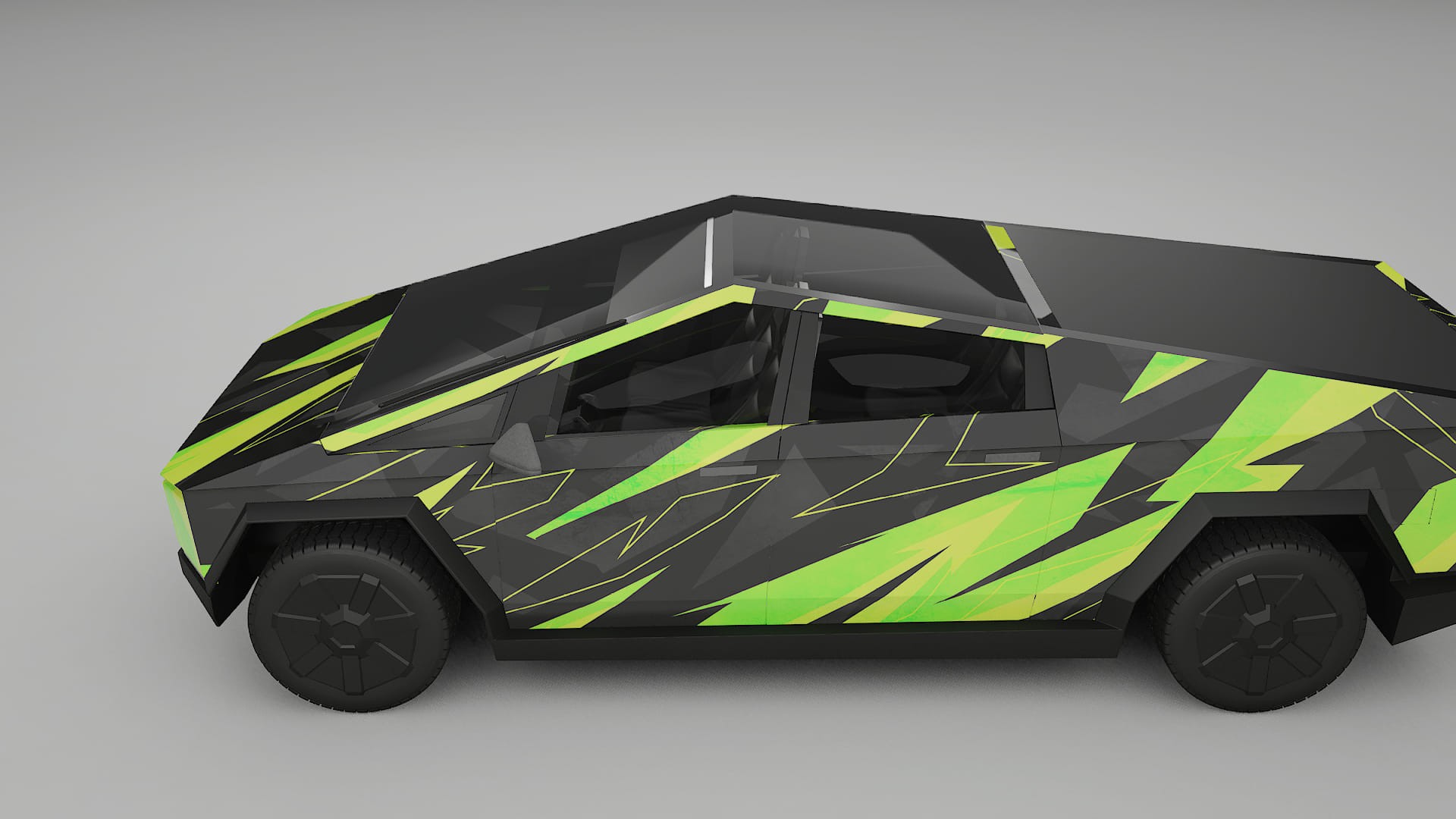 Tesla Cybertruck NINJA TURTLES – Ontworpen Wrap PPF Kit van Printbaar Polyurethaanfolie