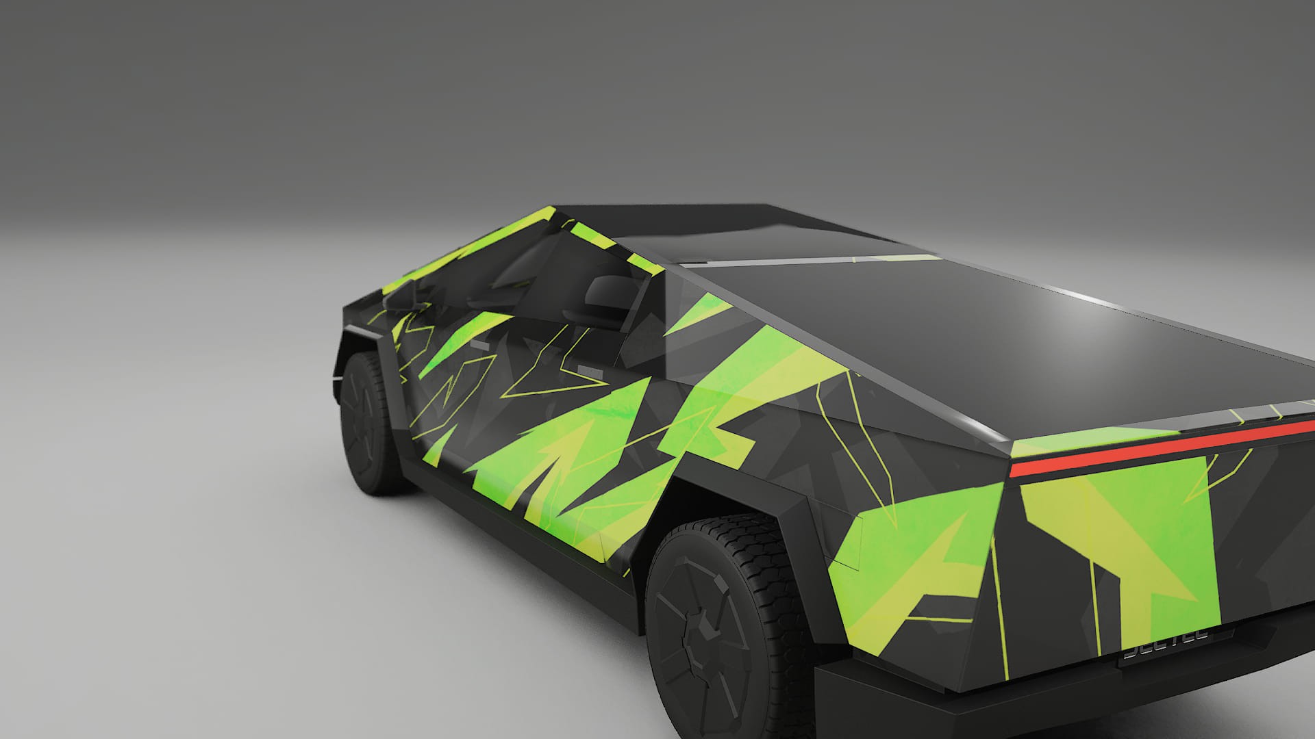 Tesla Cybertruck NINJA TURTLES – Ontworpen Wrap PPF Kit van Printbaar Polyurethaanfolie