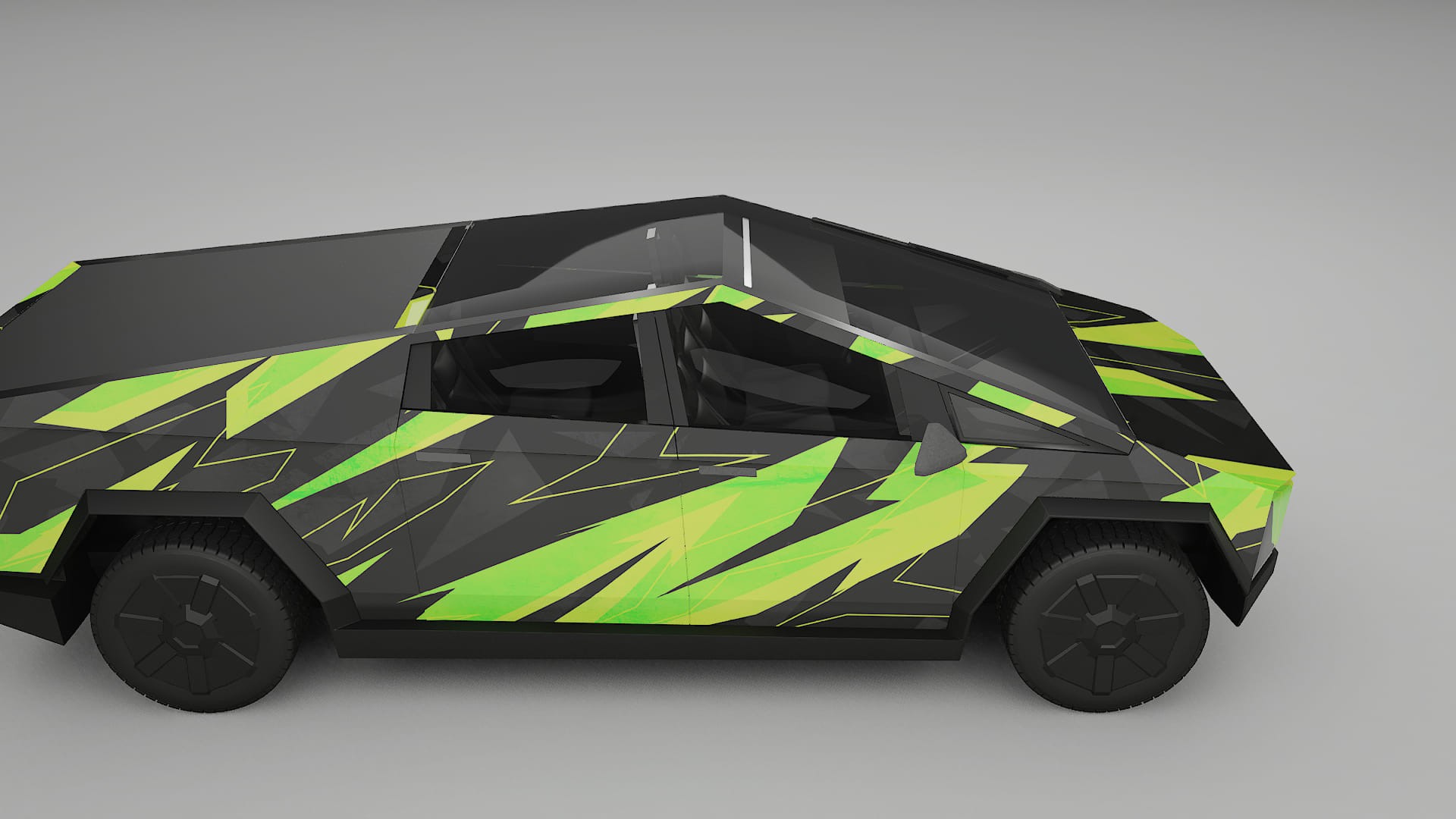 Tesla Cybertruck NINJA TURTLES – Ontworpen Wrap PPF Kit van Printbaar Polyurethaanfolie
