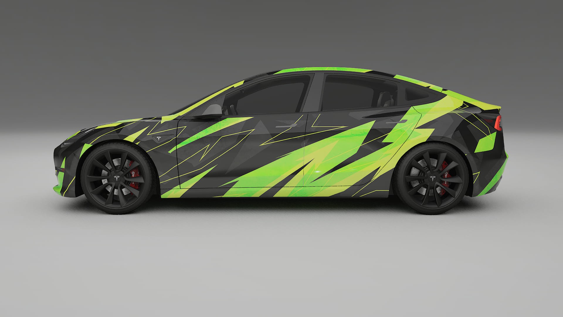 Tesla Model 3 NINJA TURTLES – Ontworpen Wrap PPF Kit van Printbaar Polyurethaanfolie
