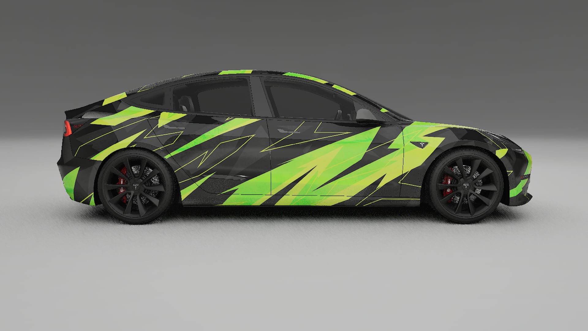 Tesla Model 3 NINJA TURTLES – Ontworpen Wrap PPF Kit van Printbaar Polyurethaanfolie