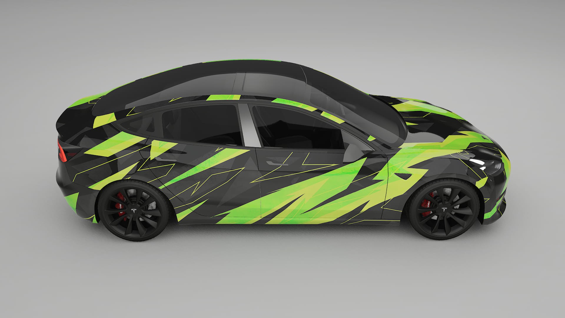 Tesla Model 3 NINJA TURTLES – Ontworpen Wrap PPF Kit van Printbaar Polyurethaanfolie