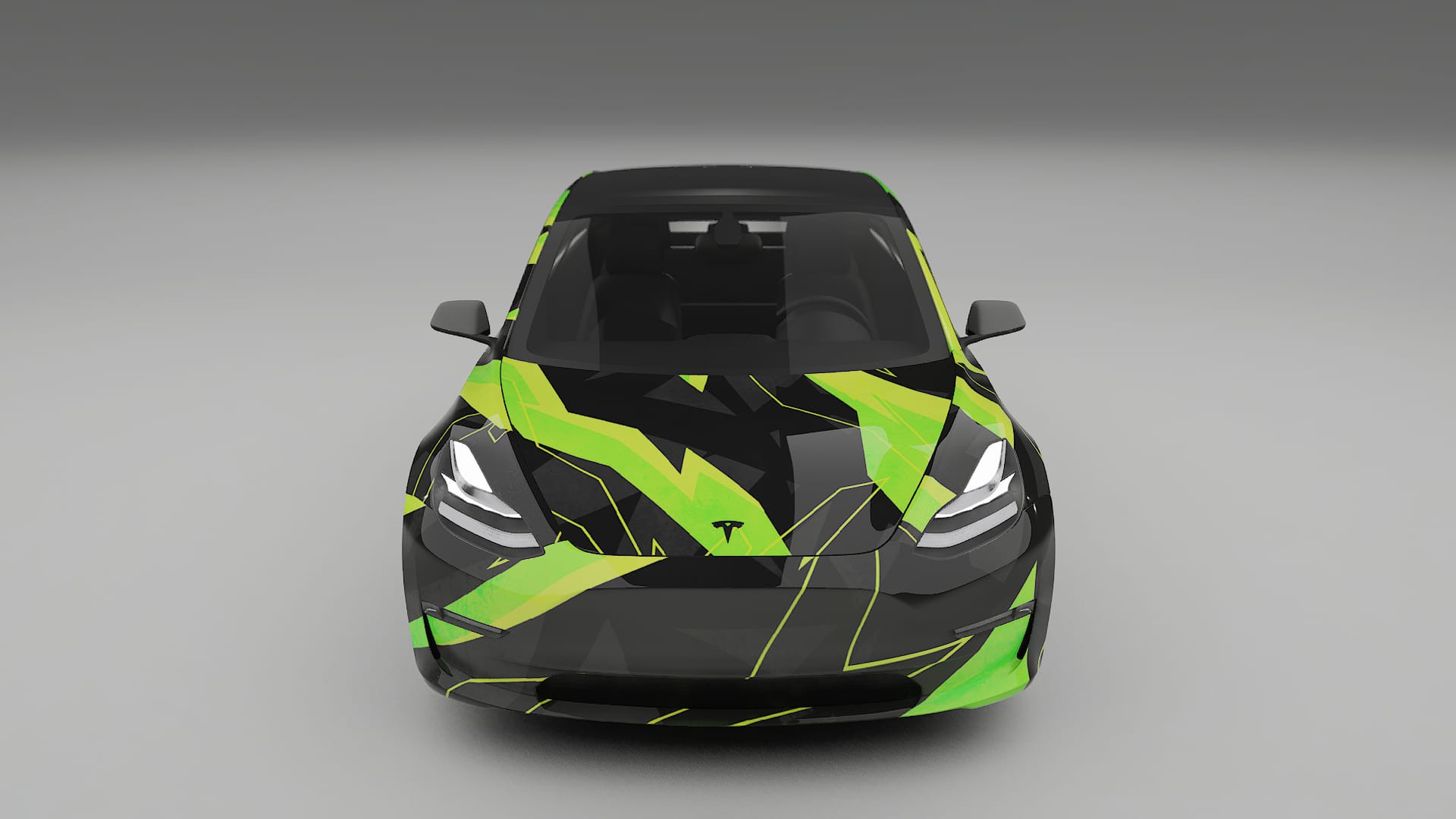 Tesla Model 3 NINJA TURTLES – Ontworpen Wrap PPF Kit van Printbaar Polyurethaanfolie