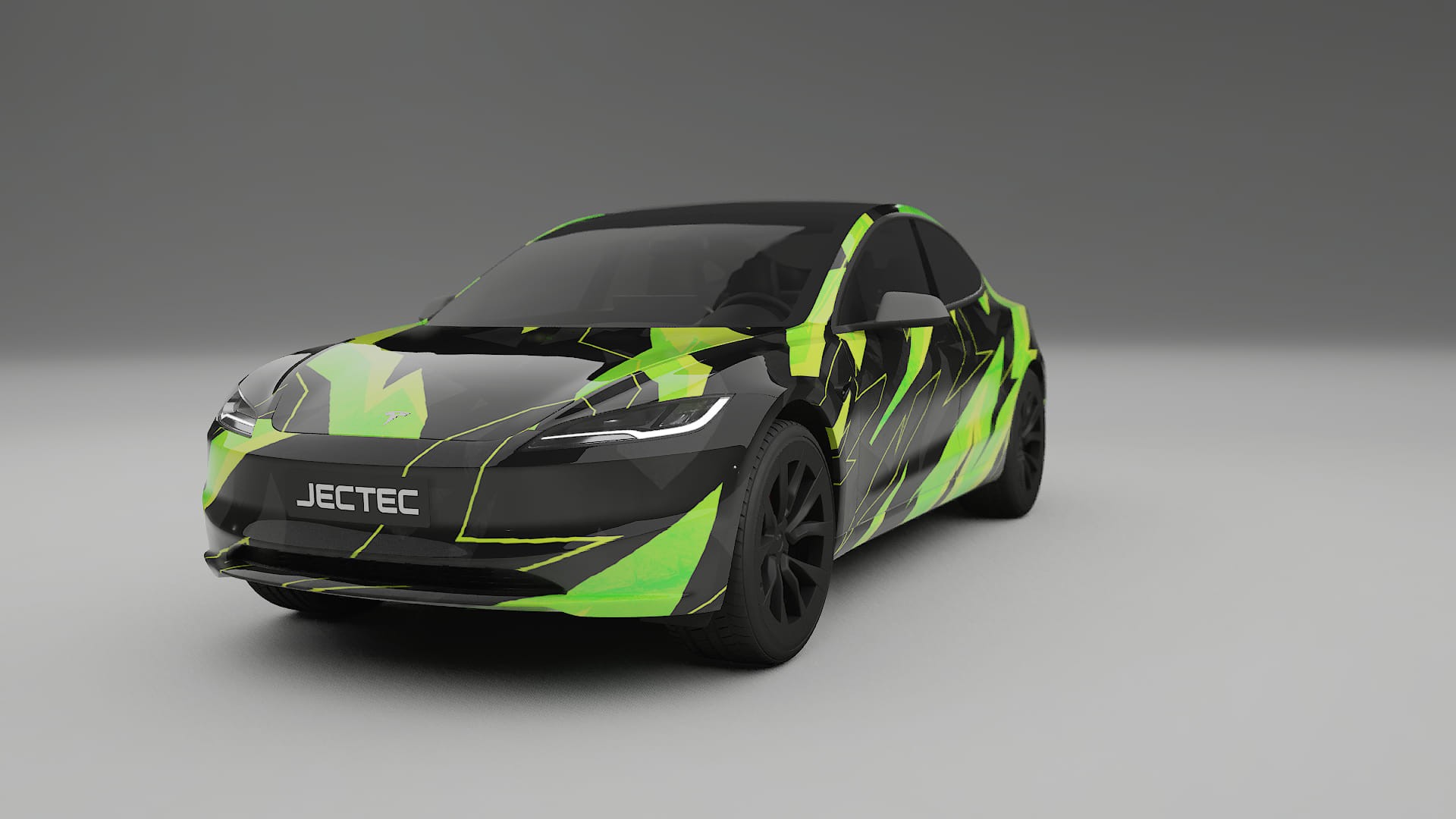 Tesla Model 3 Highland NINJA TURTLES – Ontworpen Wrap PPF Kit van Printbaar Polyurethaanfolie