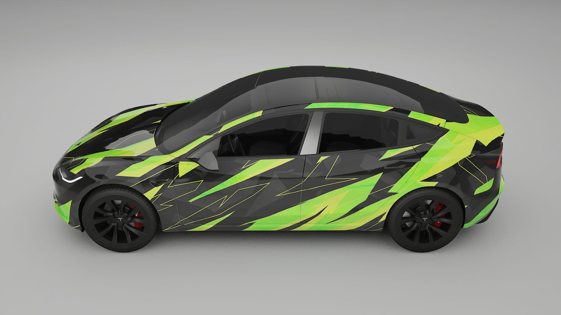 Tesla Model 3 Highland NINJA TURTLES – Ontworpen Wrap PPF Kit van Printbaar Polyurethaanfolie