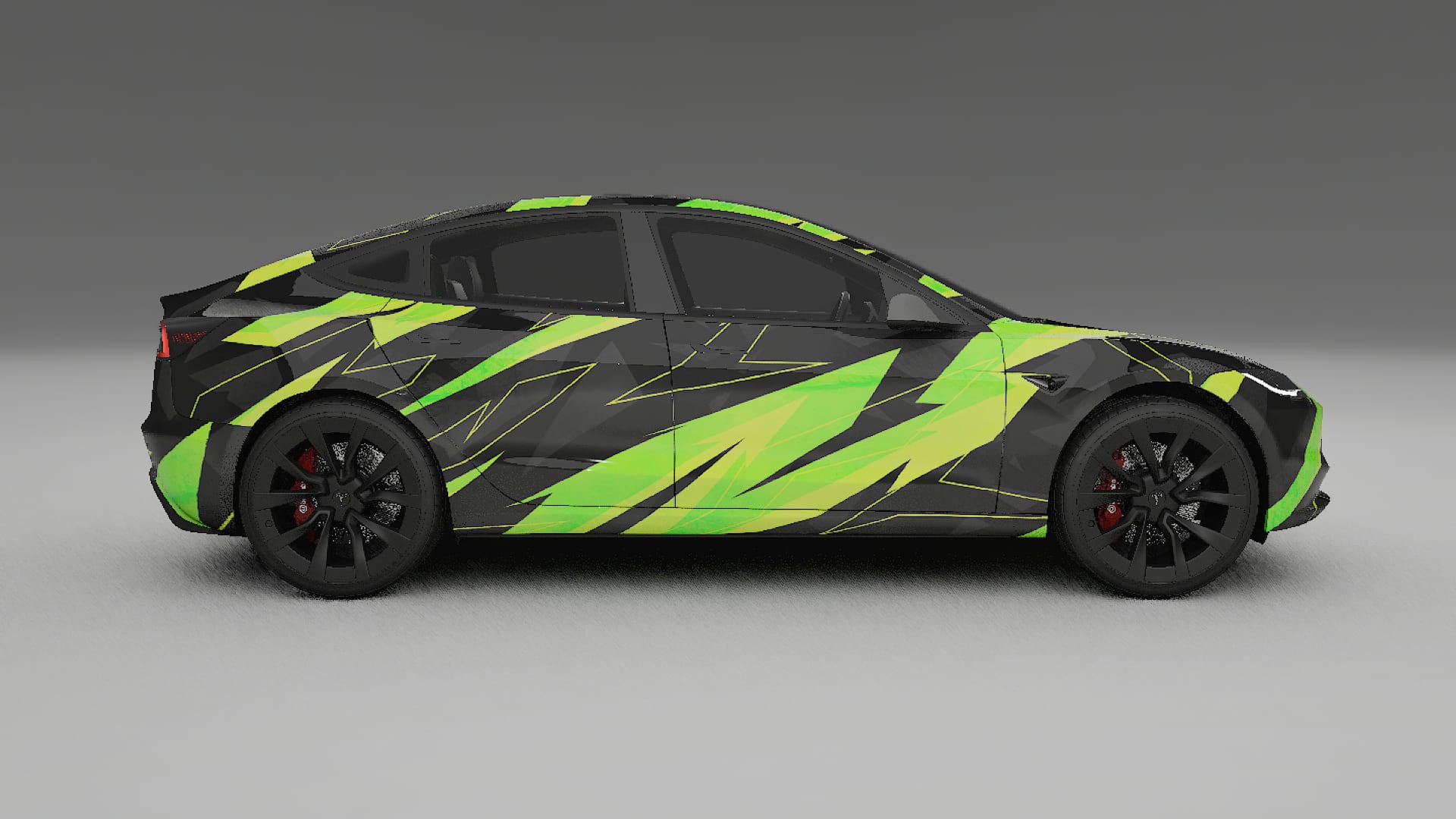 Tesla Model 3 Highland NINJA TURTLES – Ontworpen Wrap PPF Kit van Printbaar Polyurethaanfolie