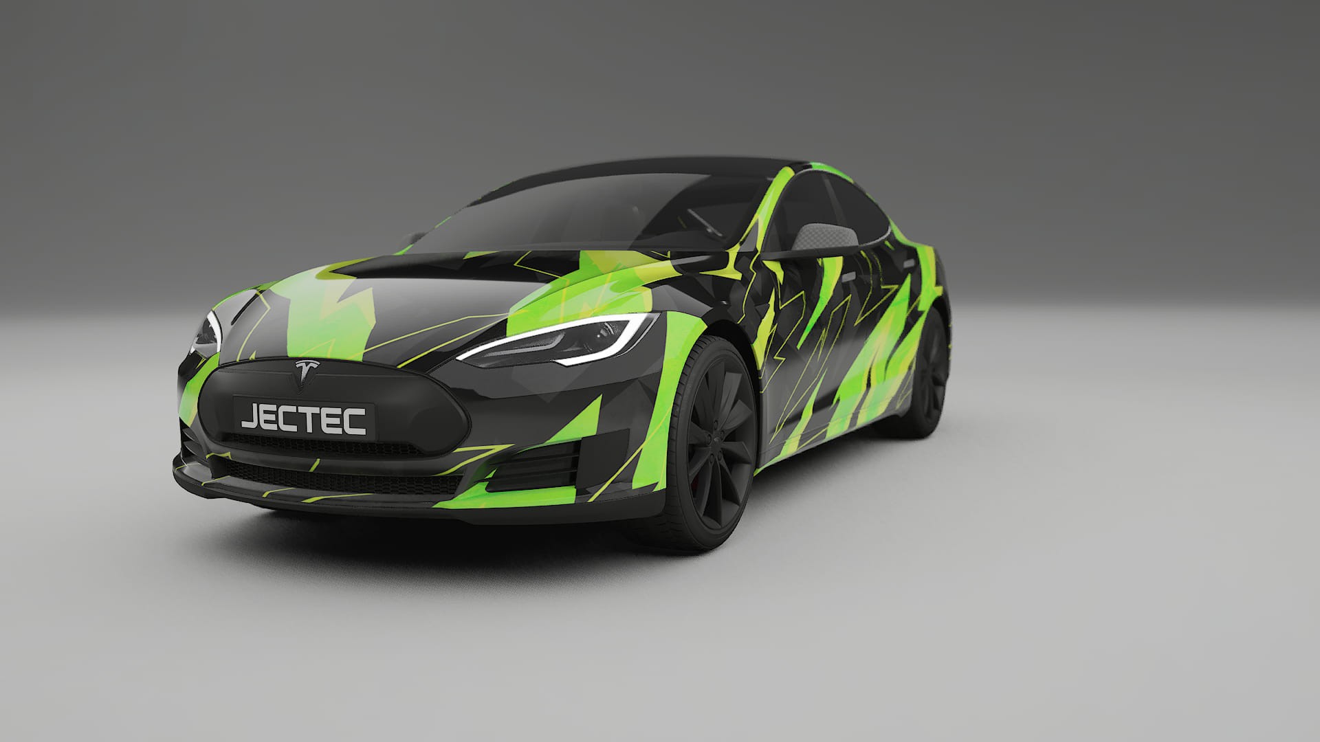 Tesla Model-S NINJA TURTLES – Ontworpen Wrap PPF Kit van Printbaar Polyurethaanfolie