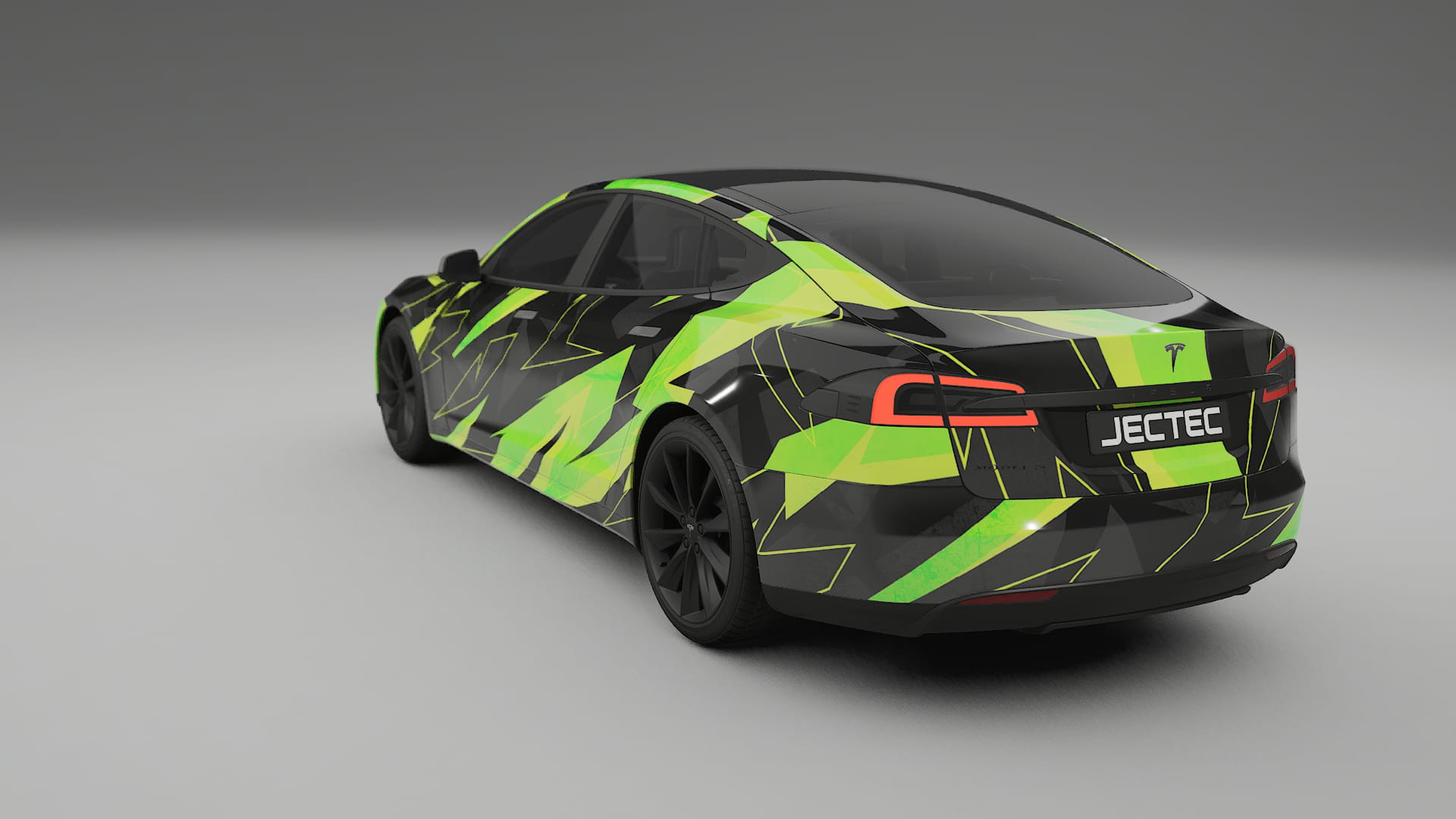Tesla Model-S NINJA TURTLES – Ontworpen Wrap PPF Kit van Printbaar Polyurethaanfolie
