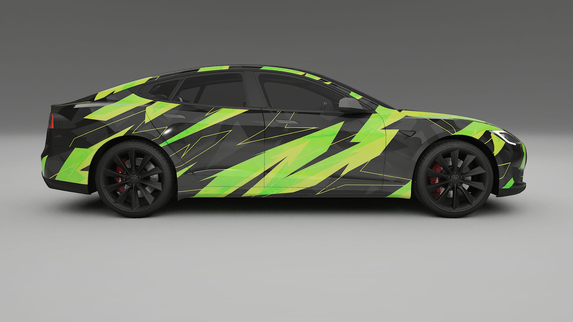 Tesla Model-S NINJA TURTLES – Ontworpen Wrap PPF Kit van Printbaar Polyurethaanfolie