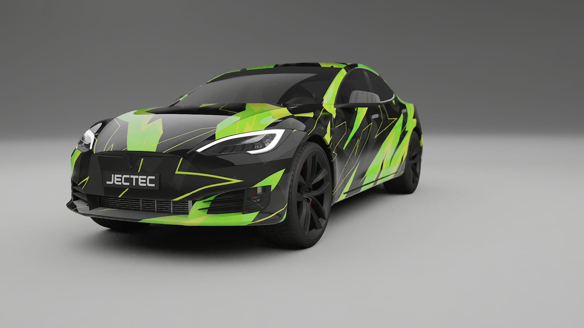 Tesla Model-S Refresh NINJA TURTLES – Ontworpen Wrap PPF Kit van Printbaar Polyurethaanfolie