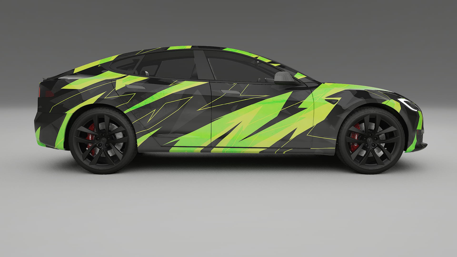Tesla Model-S Refresh NINJA TURTLES – Ontworpen Wrap PPF Kit van Printbaar Polyurethaanfolie