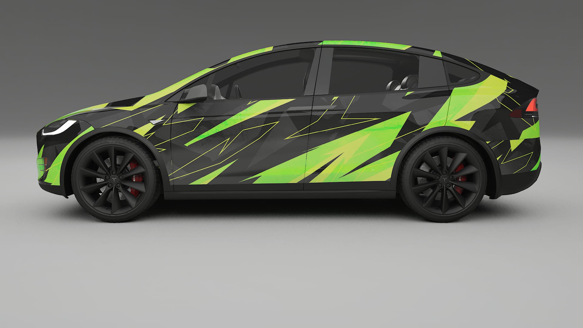 Tesla Model X NINJA TURTLES – Ontworpen Wrap PPF Kit van Printbaar Polyurethaanfolie