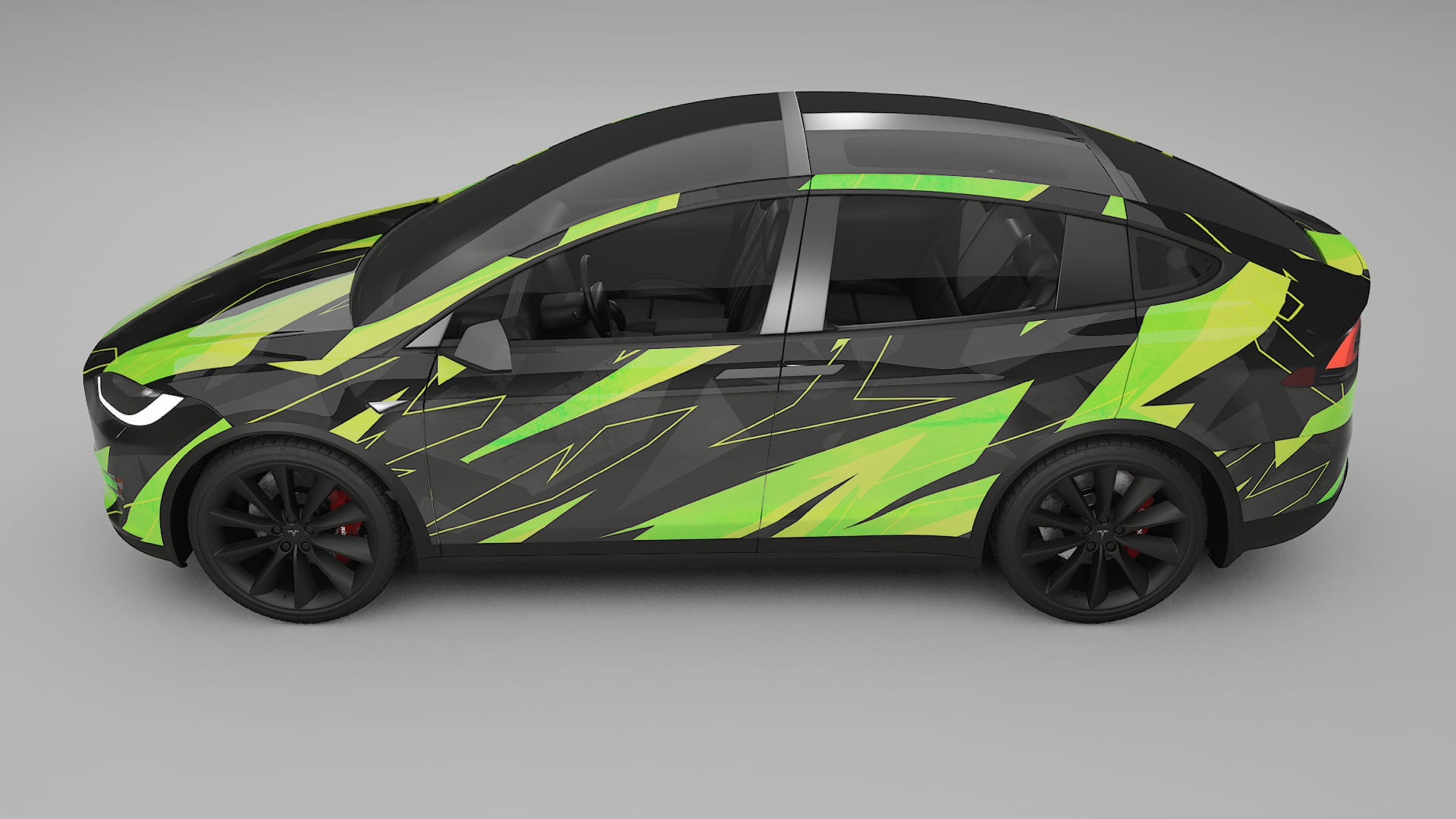 Tesla Model X NINJA TURTLES – Ontworpen Wrap PPF Kit van Printbaar Polyurethaanfolie