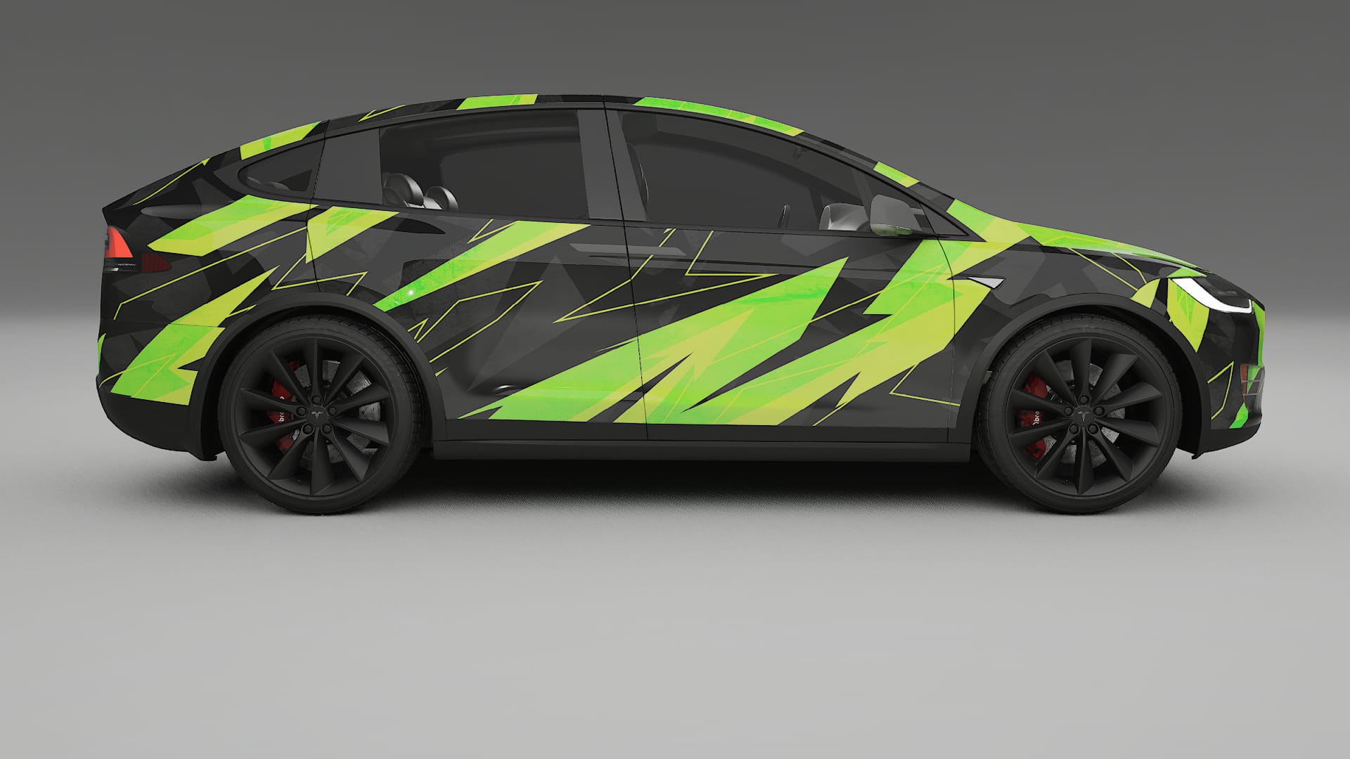 Tesla Model X NINJA TURTLES – Ontworpen Wrap PPF Kit van Printbaar Polyurethaanfolie