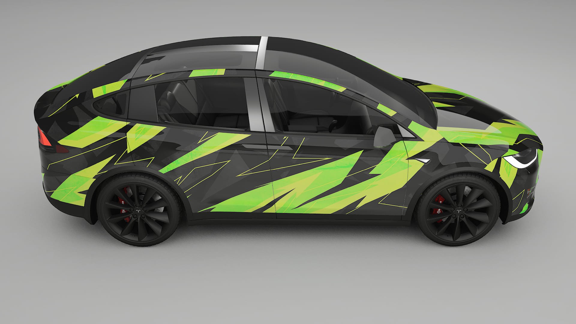 Tesla Model X NINJA TURTLES – Ontworpen Wrap PPF Kit van Printbaar Polyurethaanfolie