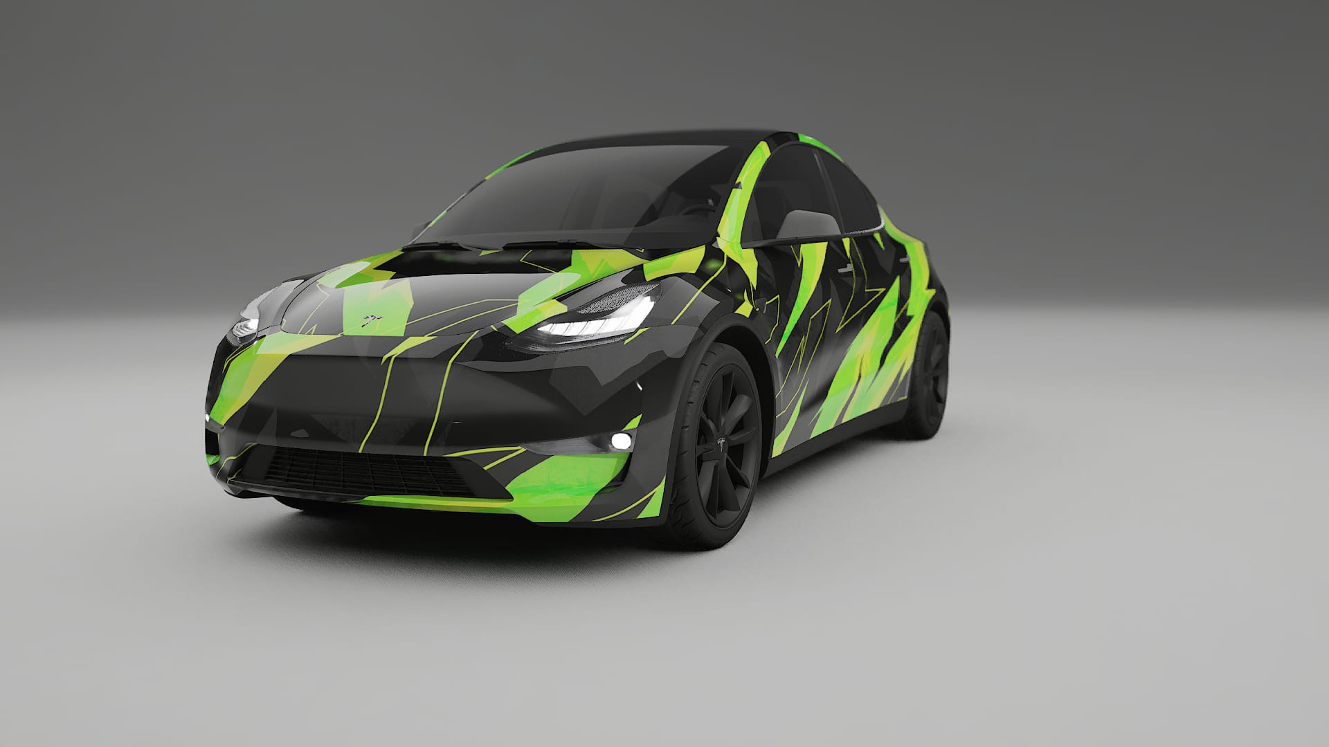Tesla Model Y NINJA TURTLES – Ontworpen Wrap PPF Kit van Printbaar Polyurethaanfolie