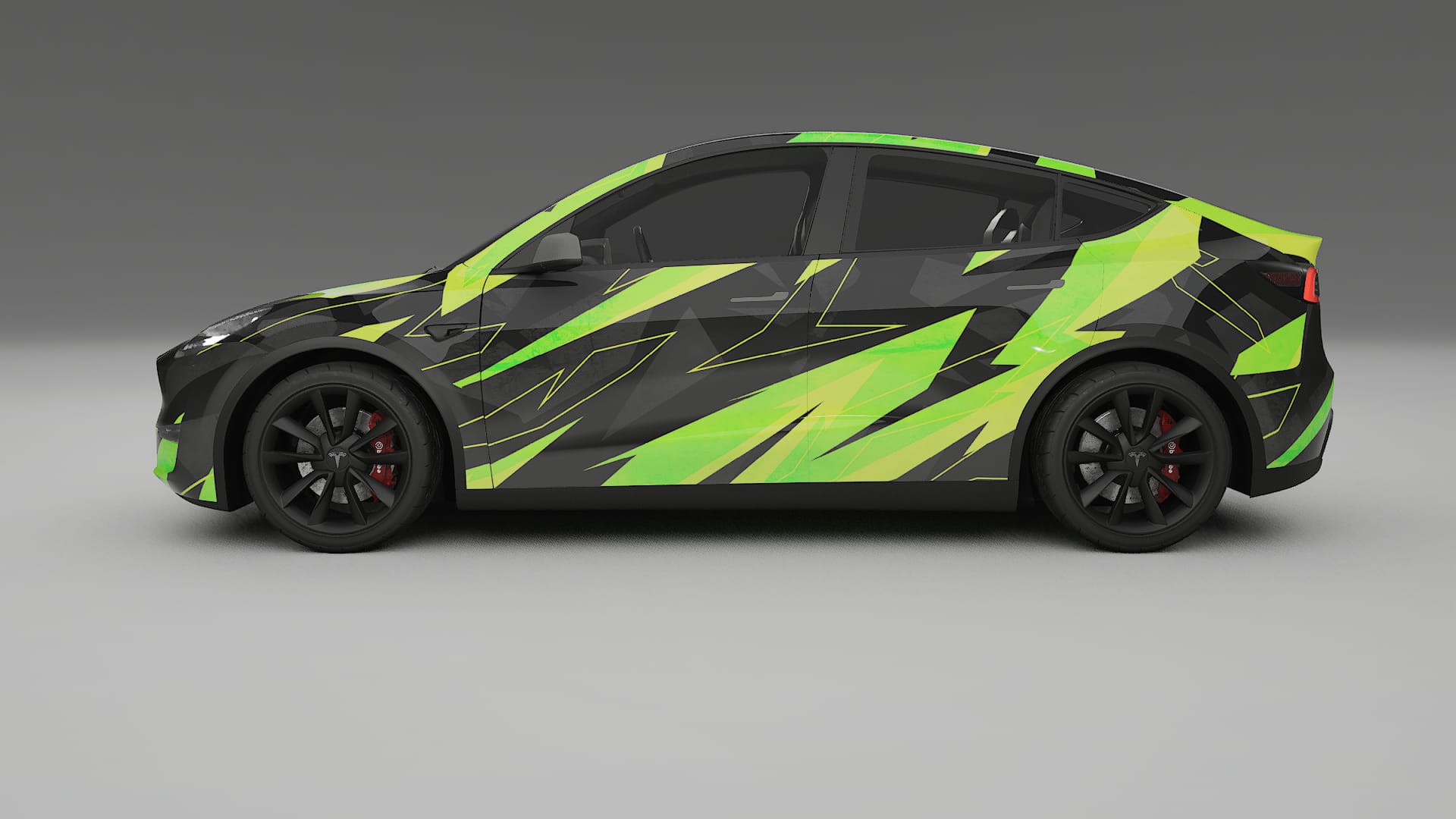 Tesla Model Y NINJA TURTLES – Ontworpen Wrap PPF Kit van Printbaar Polyurethaanfolie