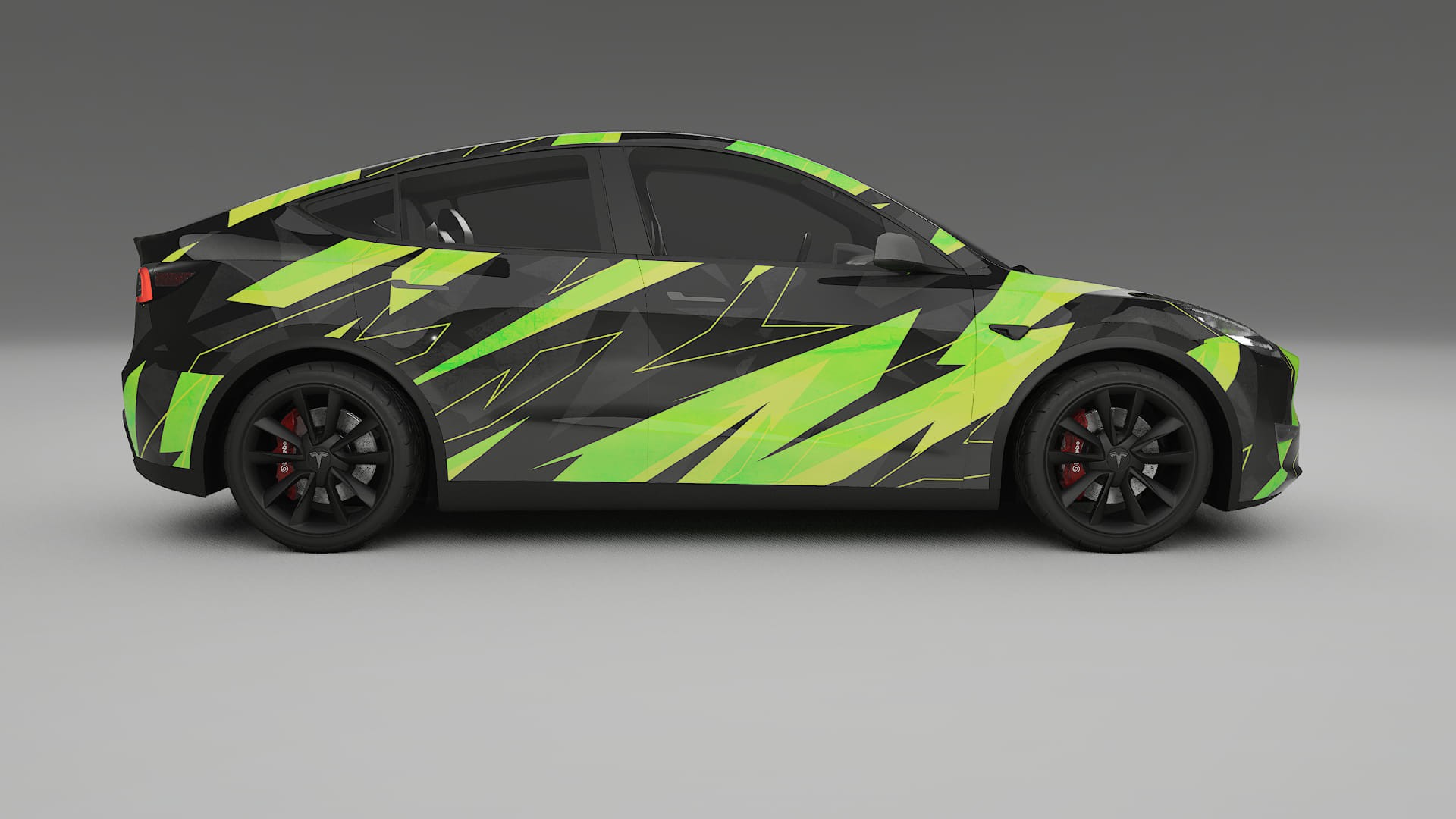Tesla Model Y NINJA TURTLES – Ontworpen Wrap PPF Kit van Printbaar Polyurethaanfolie