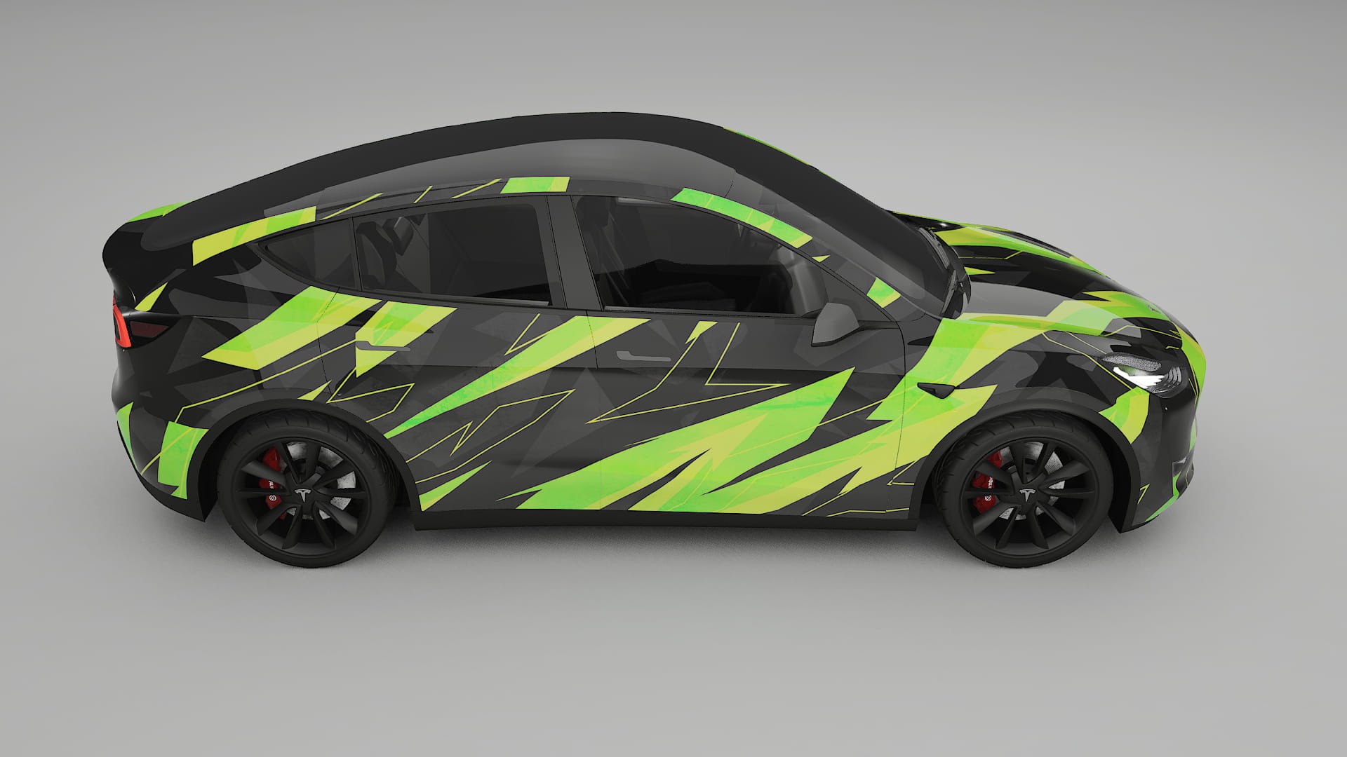 Tesla Model Y NINJA TURTLES – Ontworpen Wrap PPF Kit van Printbaar Polyurethaanfolie
