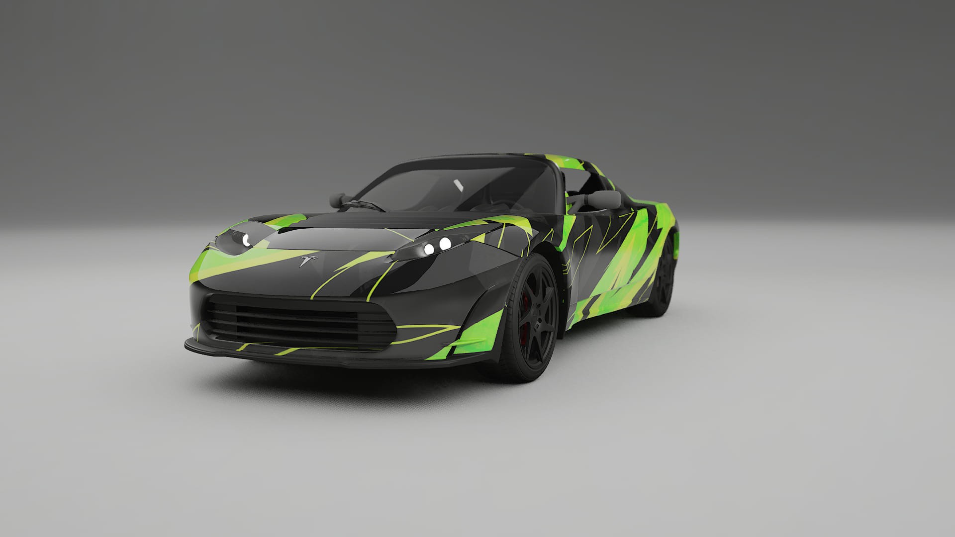 Tesla Roadster 2.5 NINJA TURTLES – Ontworpen Wrap PPF Kit van Printbaar Polyurethaanfolie