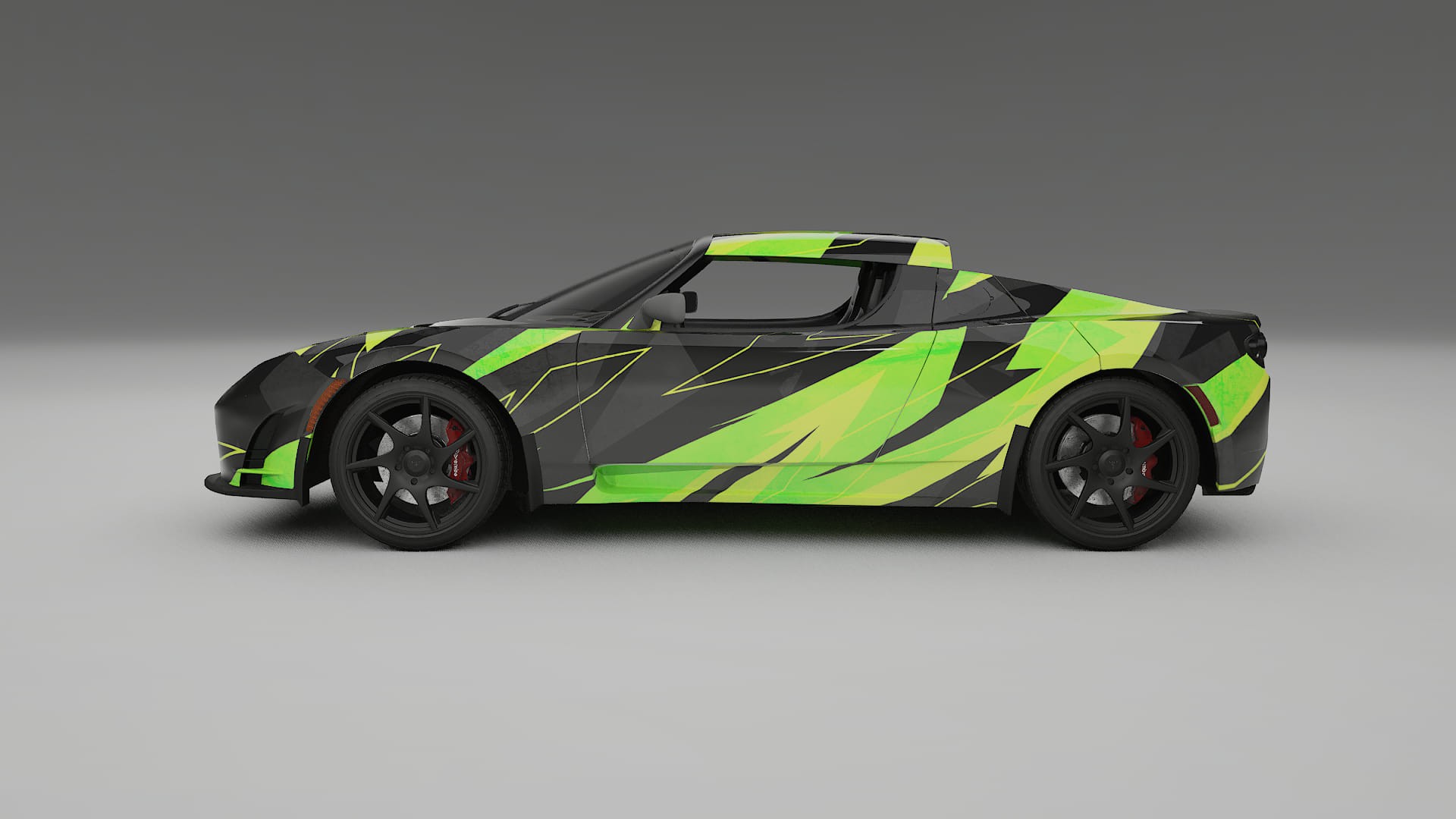 Tesla Roadster 2.5 NINJA TURTLES – Ontworpen Wrap PPF Kit van Printbaar Polyurethaanfolie