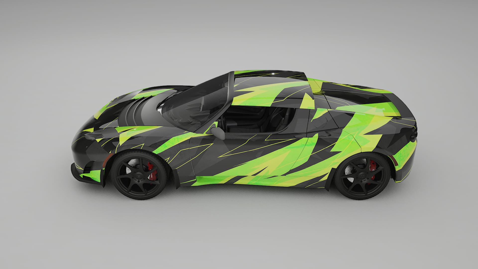 Tesla Roadster 2.5 NINJA TURTLES – Ontworpen Wrap PPF Kit van Printbaar Polyurethaanfolie