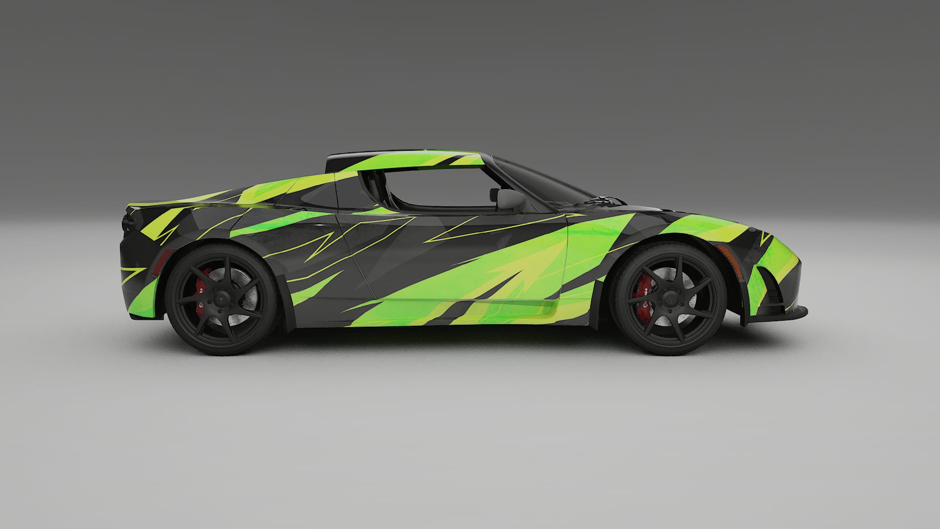 Tesla Roadster 2.5 NINJA TURTLES – Ontworpen Wrap PPF Kit van Printbaar Polyurethaanfolie