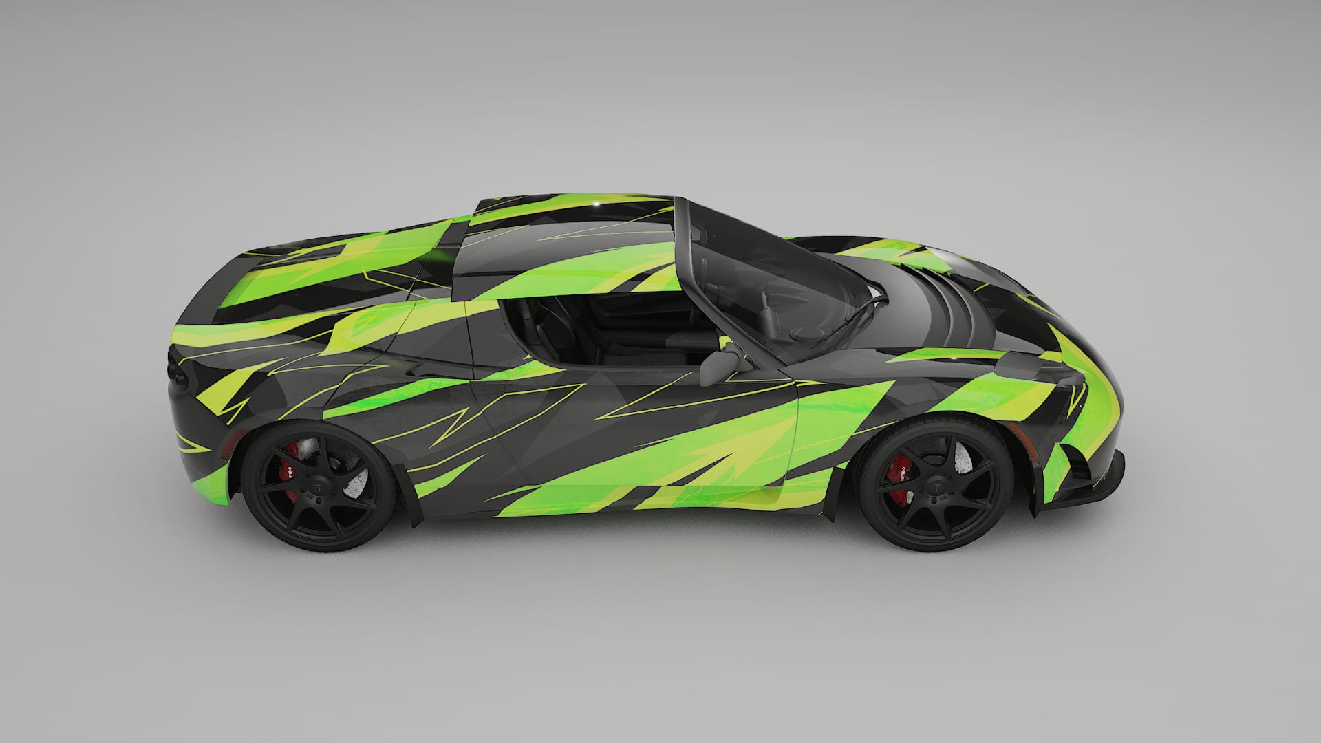 Tesla Roadster 2.5 NINJA TURTLES – Ontworpen Wrap PPF Kit van Printbaar Polyurethaanfolie