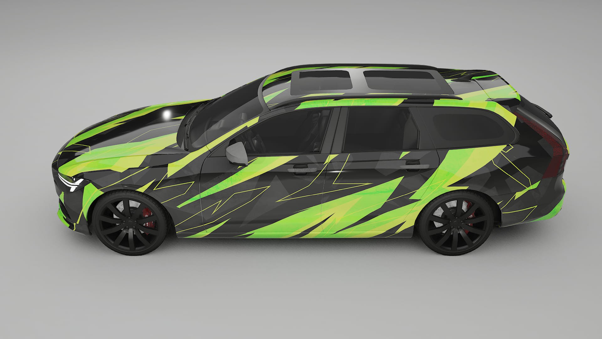 Volvo V90 P5 NINJA TURTLES – Ontworpen Wrap PPF Kit van Printbaar Polyurethaanfolie