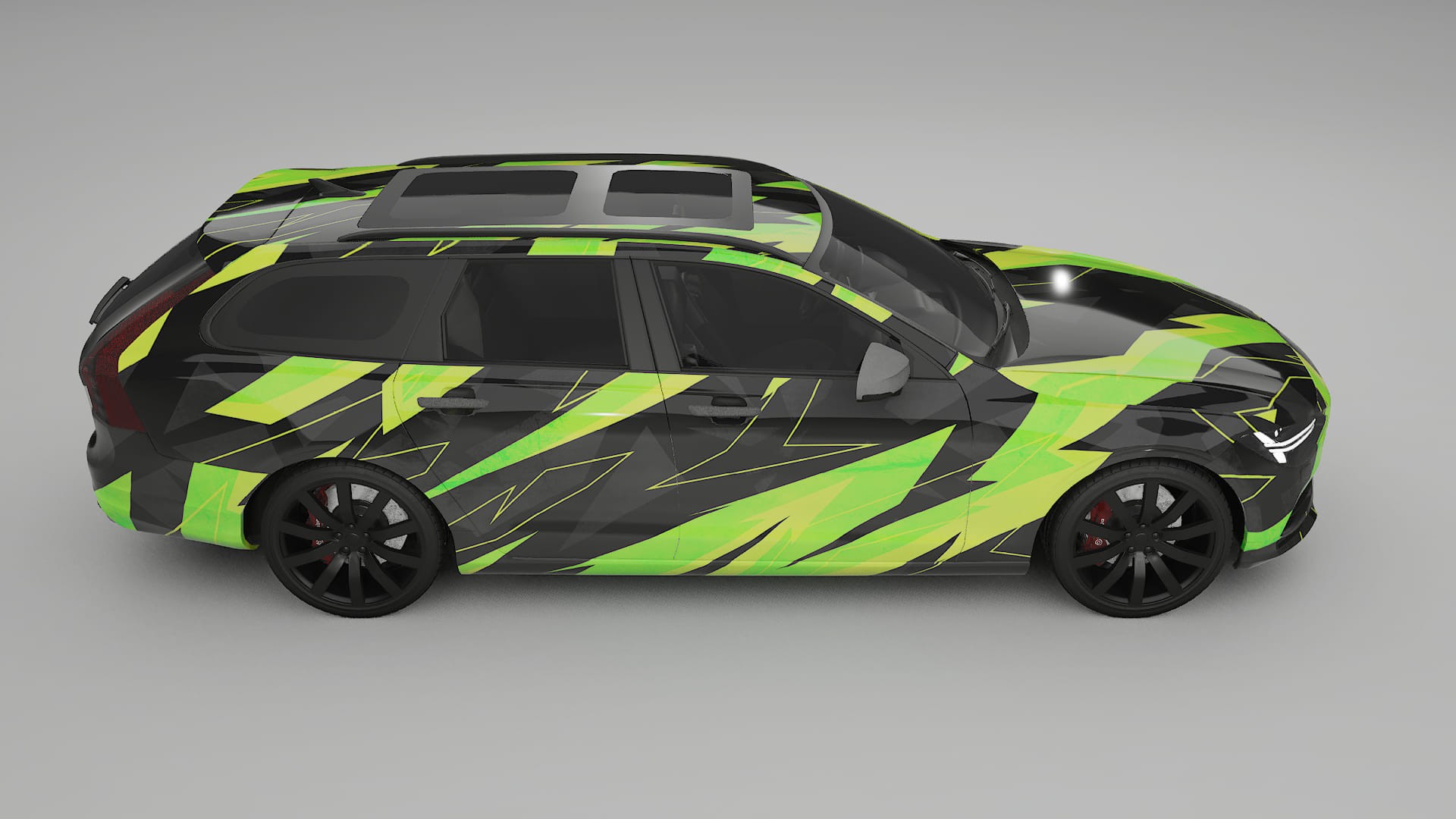 Volvo V90 P5 NINJA TURTLES – Ontworpen Wrap PPF Kit van Printbaar Polyurethaanfolie