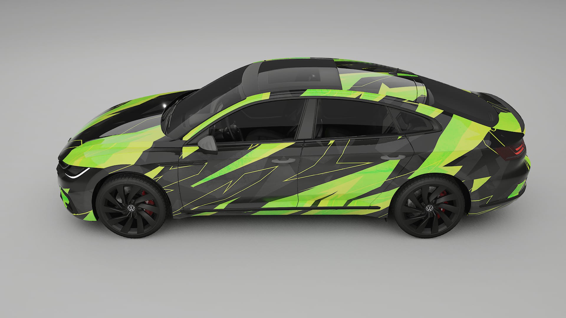 VW Arteon R 3H prefacelift pre-LCI NINJA TURTLES – Ontworpen Wrap PPF Kit van Printbaar Polyurethaanfolie