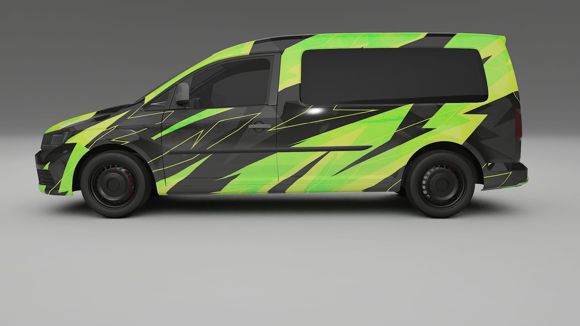 VW Caddy Maxi SB NINJA TURTLES – Ontworpen Wrap PPF Kit van Printbaar Polyurethaanfolie