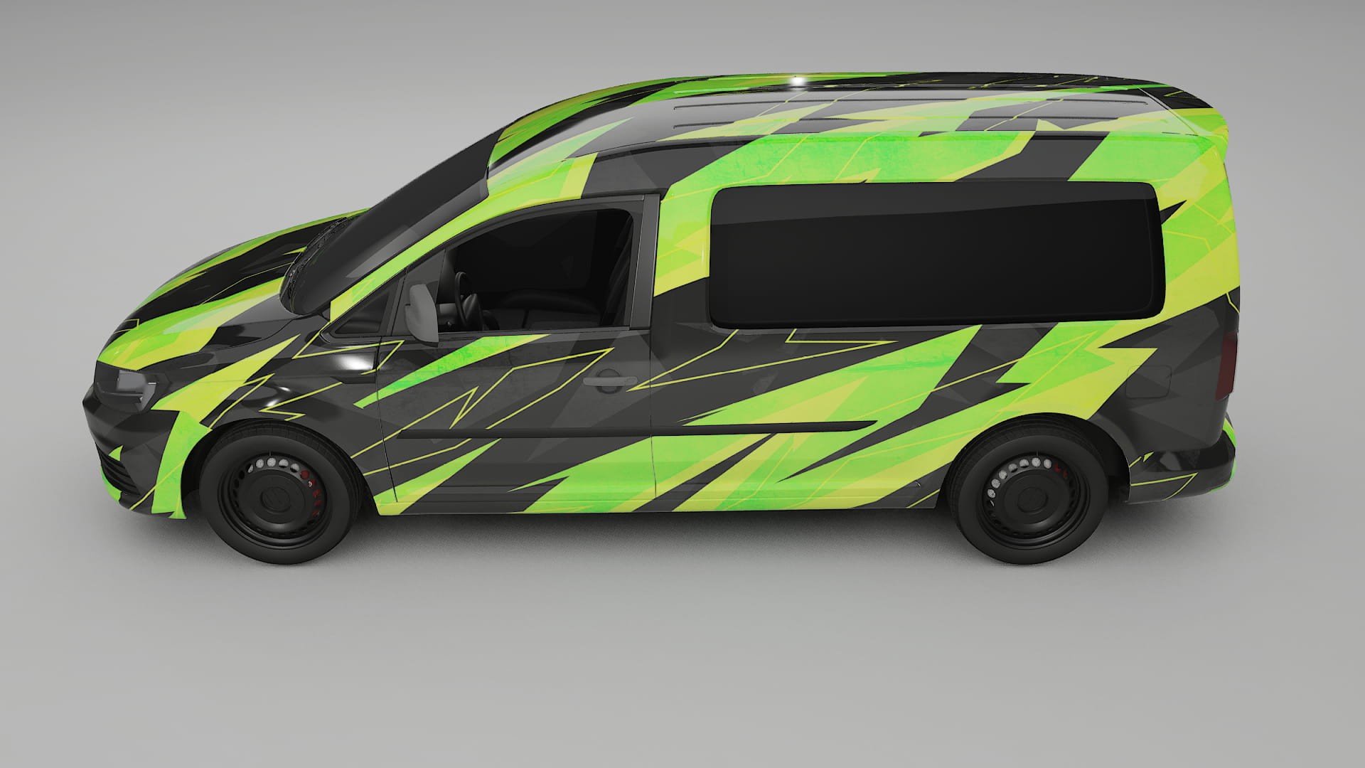 VW Caddy Maxi SB NINJA TURTLES – Ontworpen Wrap PPF Kit van Printbaar Polyurethaanfolie