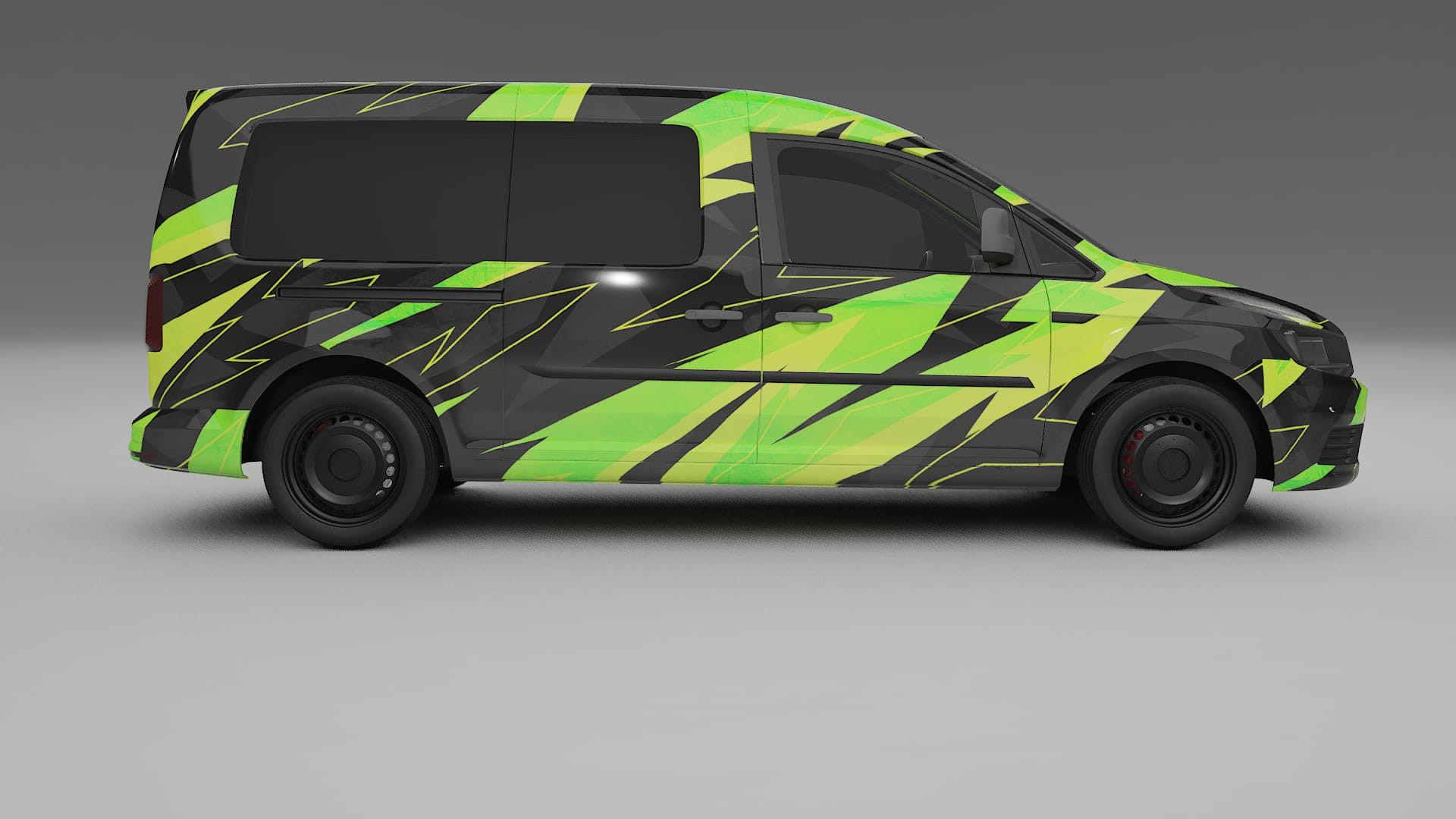 VW Caddy Maxi SB NINJA TURTLES – Ontworpen Wrap PPF Kit van Printbaar Polyurethaanfolie
