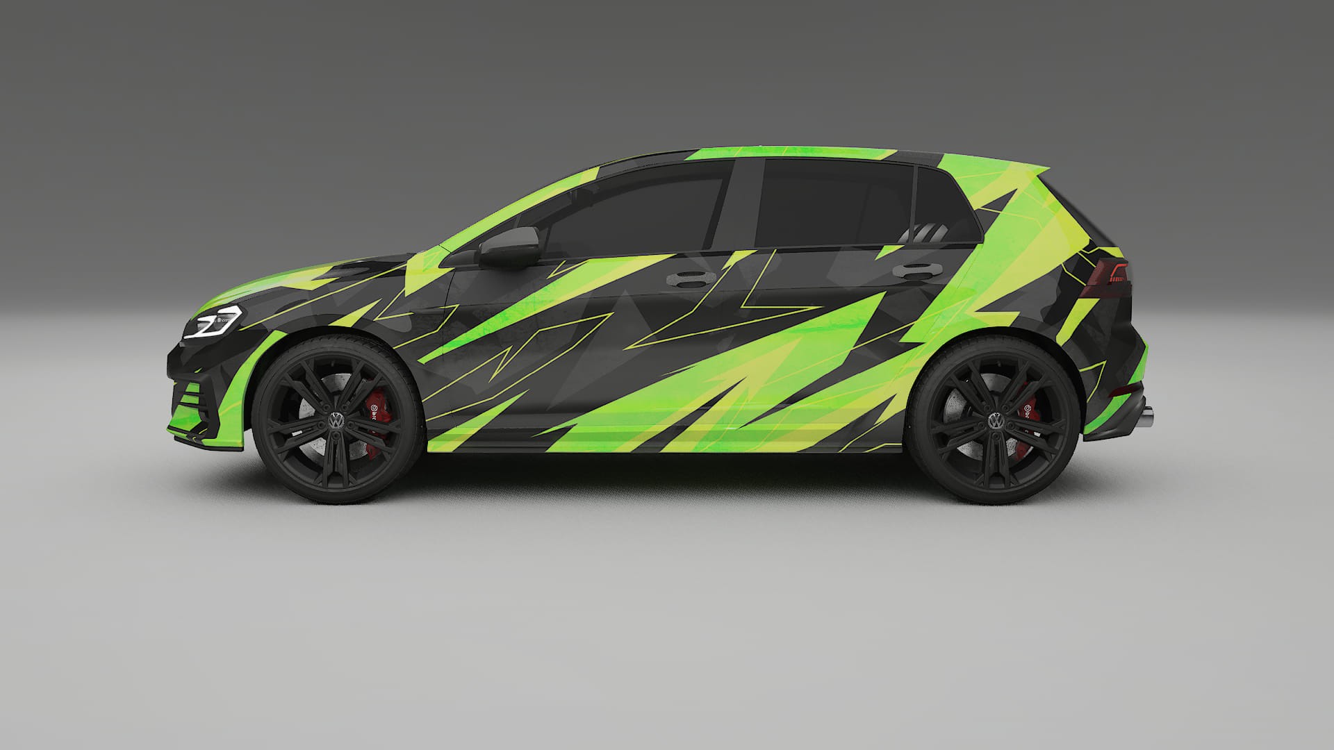 VW Golf Mk7 NINJA TURTLES – Ontworpen Wrap PPF Kit van Printbaar Polyurethaanfolie