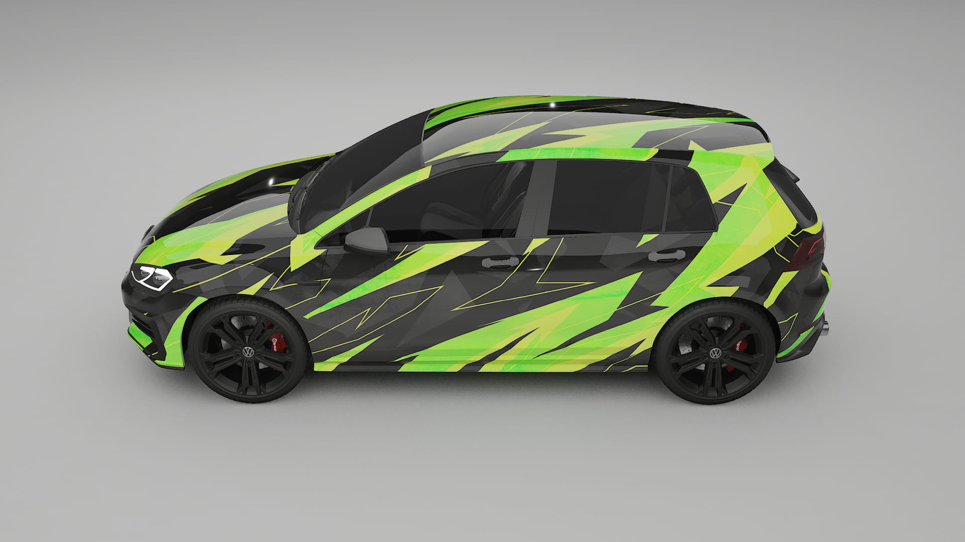 VW Golf Mk7 NINJA TURTLES – Ontworpen Wrap PPF Kit van Printbaar Polyurethaanfolie