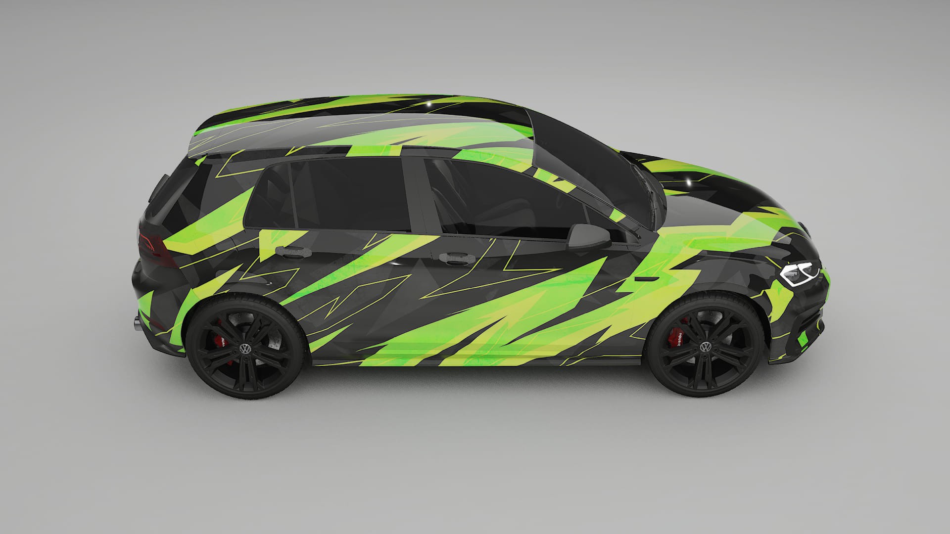 VW Golf Mk7 NINJA TURTLES – Ontworpen Wrap PPF Kit van Printbaar Polyurethaanfolie