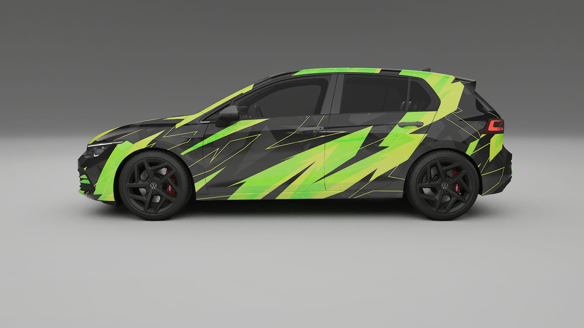 VW Golf Mk8 NINJA TURTLES – Ontworpen Wrap PPF Kit van Printbaar Polyurethaanfolie