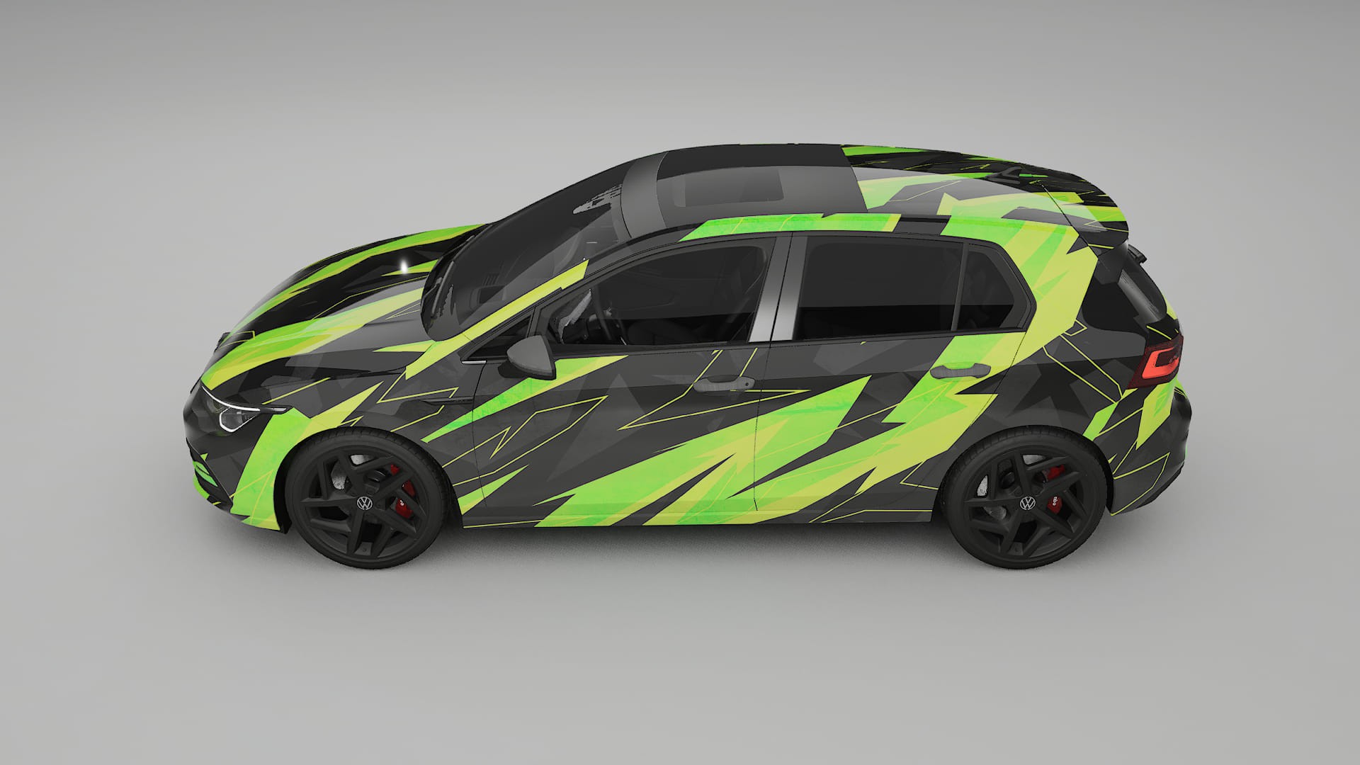 VW Golf Mk8 NINJA TURTLES – Ontworpen Wrap PPF Kit van Printbaar Polyurethaanfolie