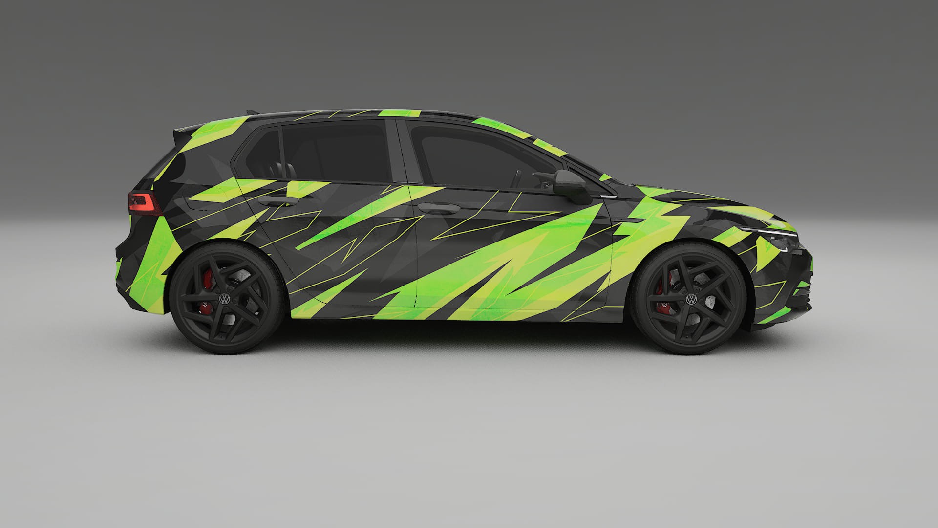 VW Golf Mk8 NINJA TURTLES – Ontworpen Wrap PPF Kit van Printbaar Polyurethaanfolie