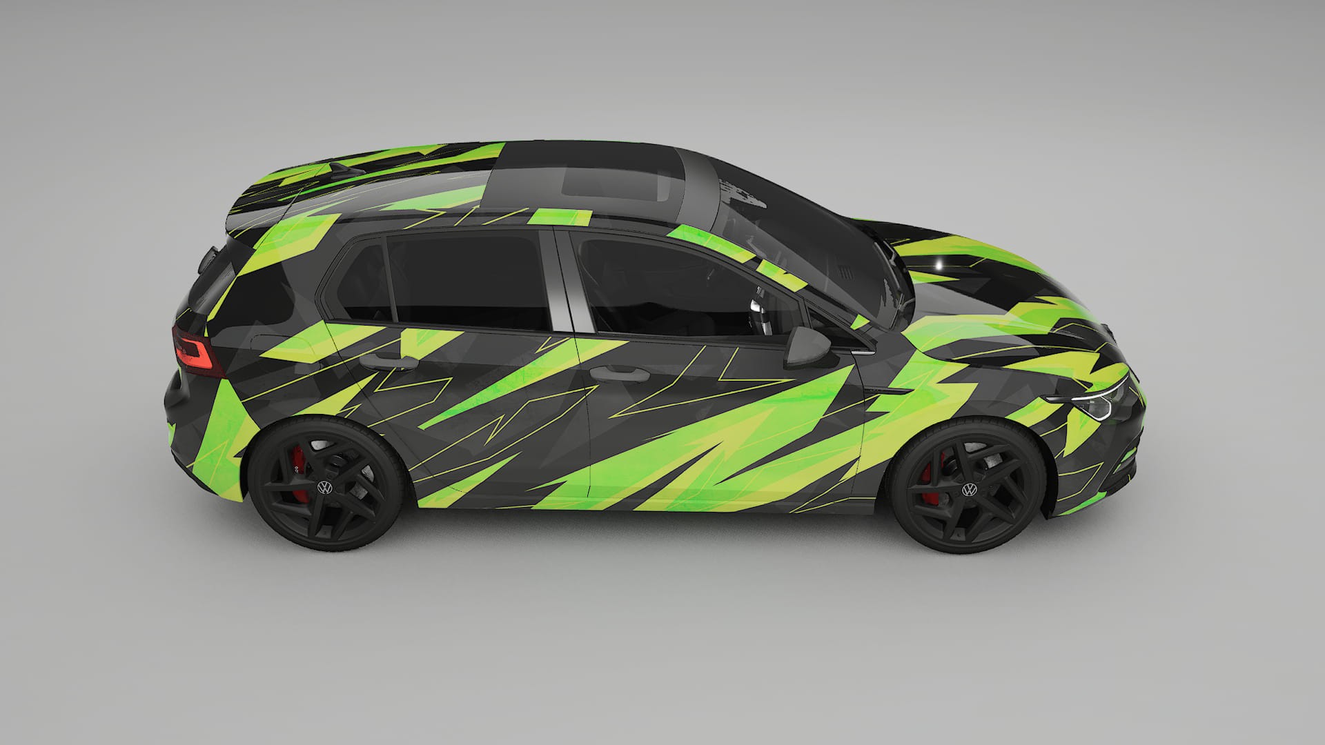 VW Golf Mk8 NINJA TURTLES – Ontworpen Wrap PPF Kit van Printbaar Polyurethaanfolie